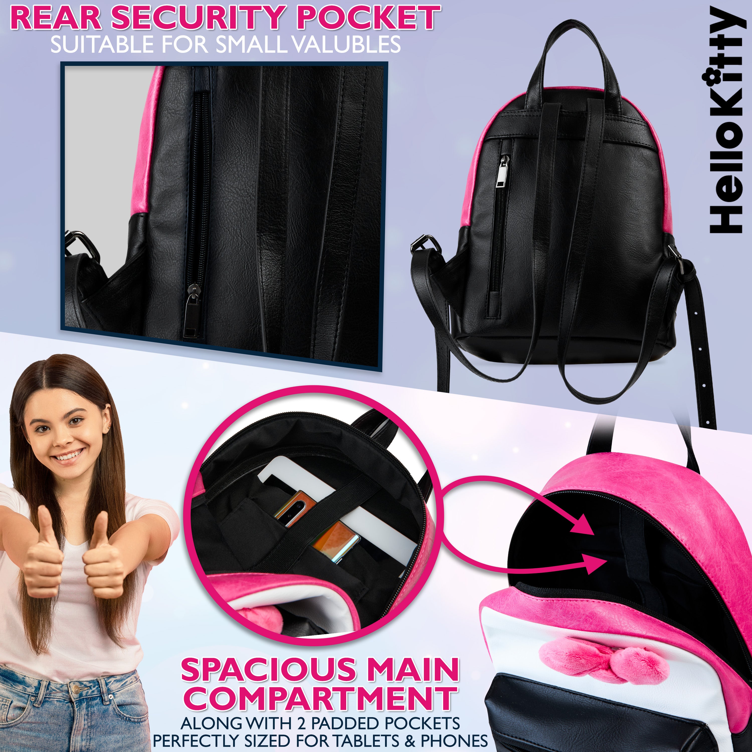 hello-kitty-sac-dos-mini-simili-cuir-femme image 5