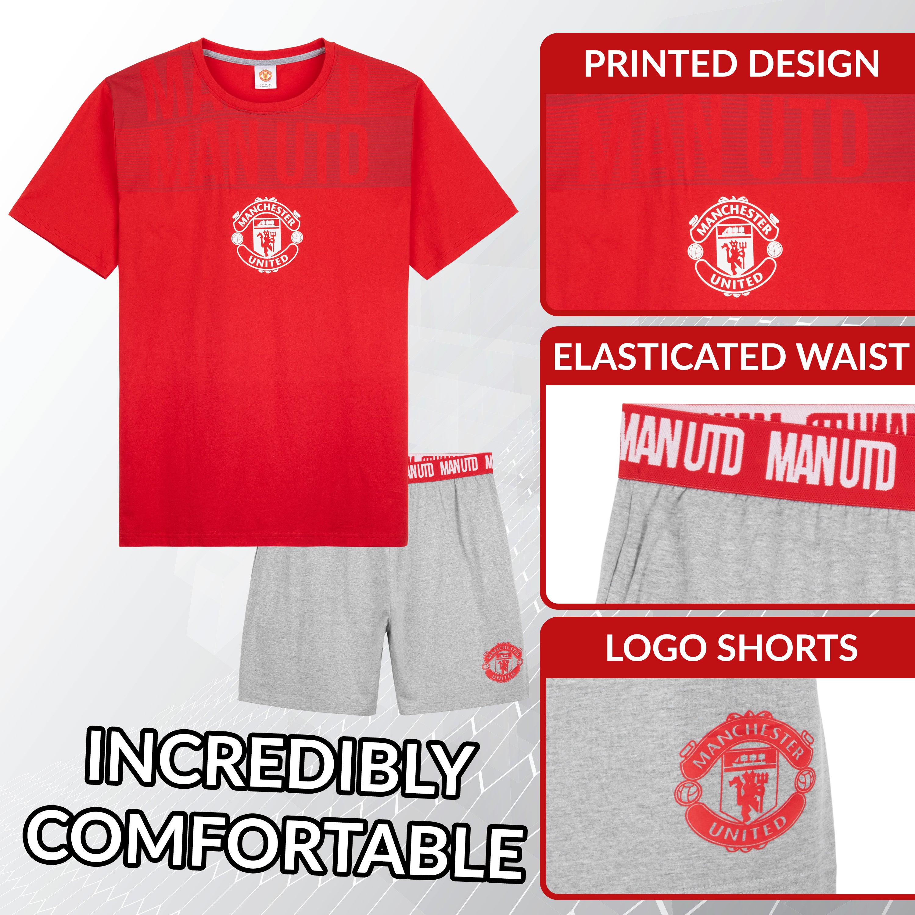 manchester-united-pyjama-homme-court-coton-2-pi-ces image 3