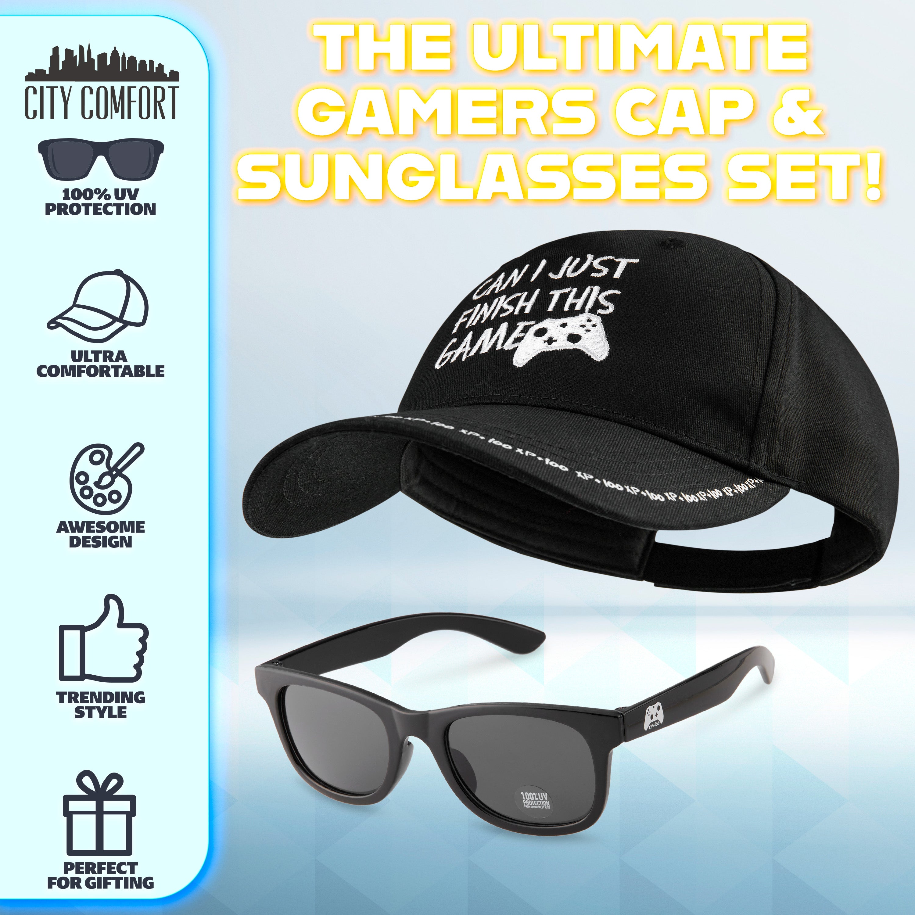 citycomfort-casquette-gar-on-gamer-lunettes-soleil-uv-lot image 5