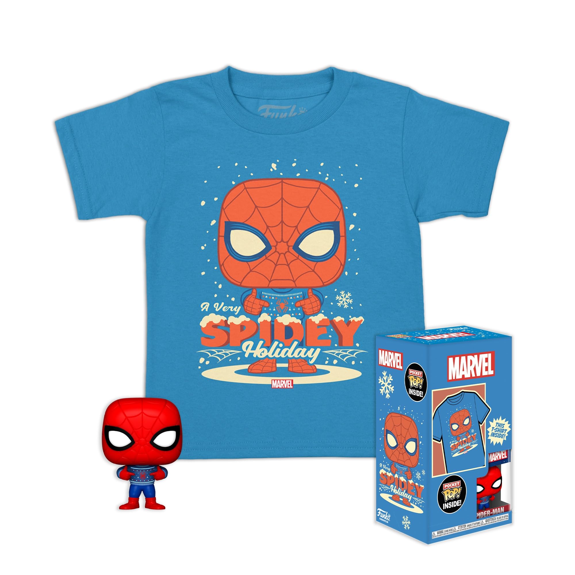 funko-pocket-pop-holiday-spiderman-t-shirt-m-figurine-vinyle image 1