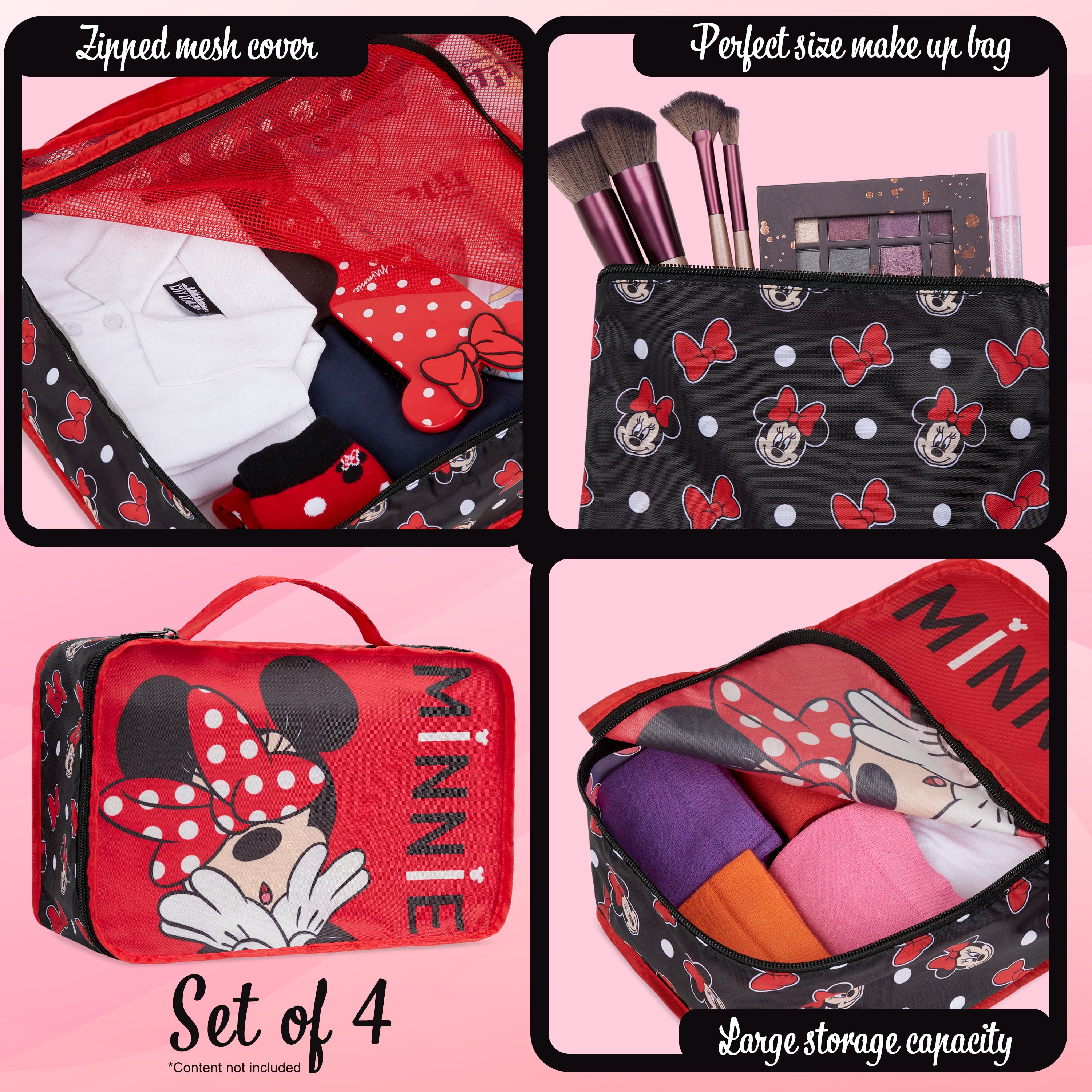 disney-minnie-mouse-organiseurs-valise-lot-4-cubes-rouges image 4
