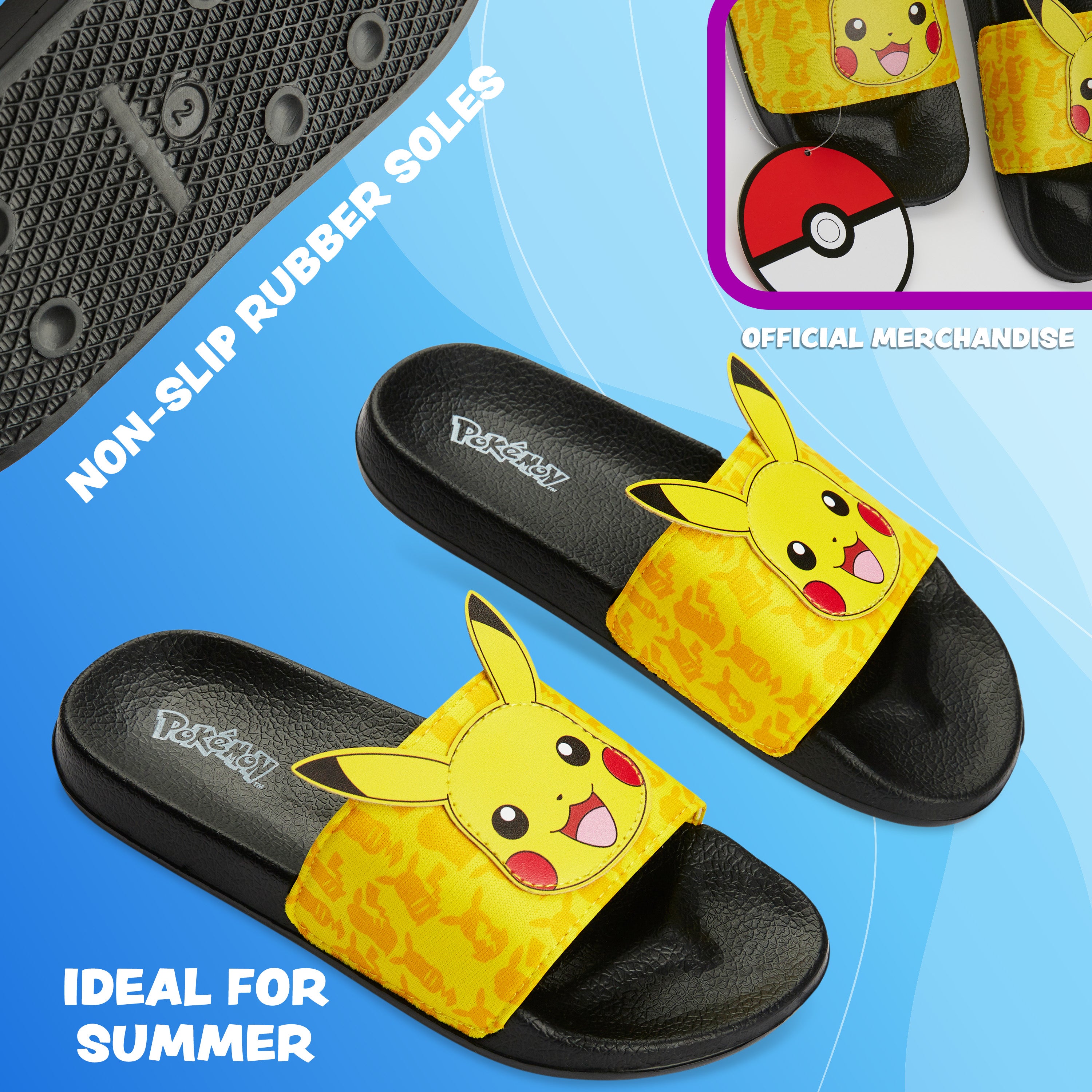 pokemon-claquettes-gar-on-jaunes-piscine-et-plage image 4