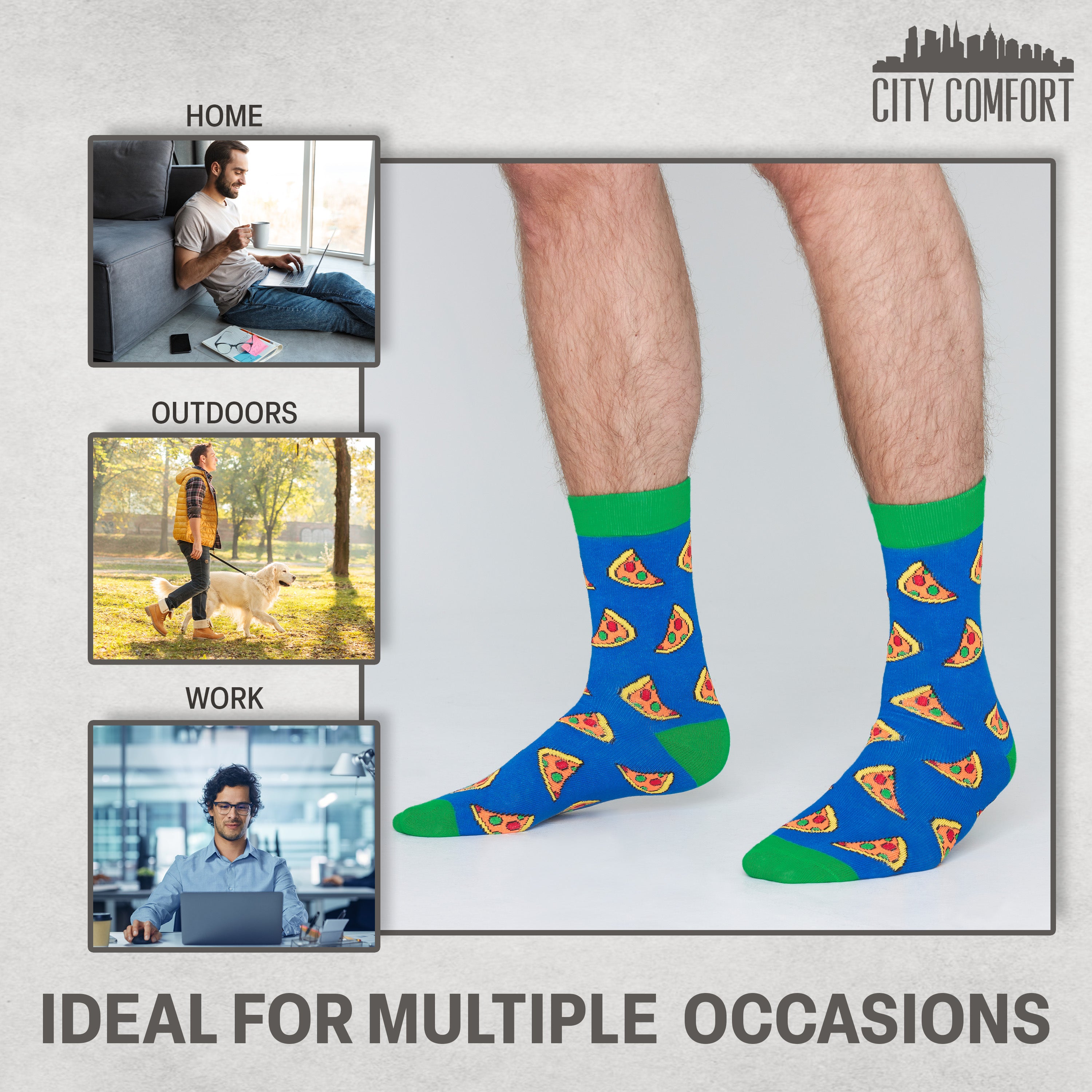 citycomfort-lot-5-paires-chaussettes-homme-fantaisie-coton image 4
