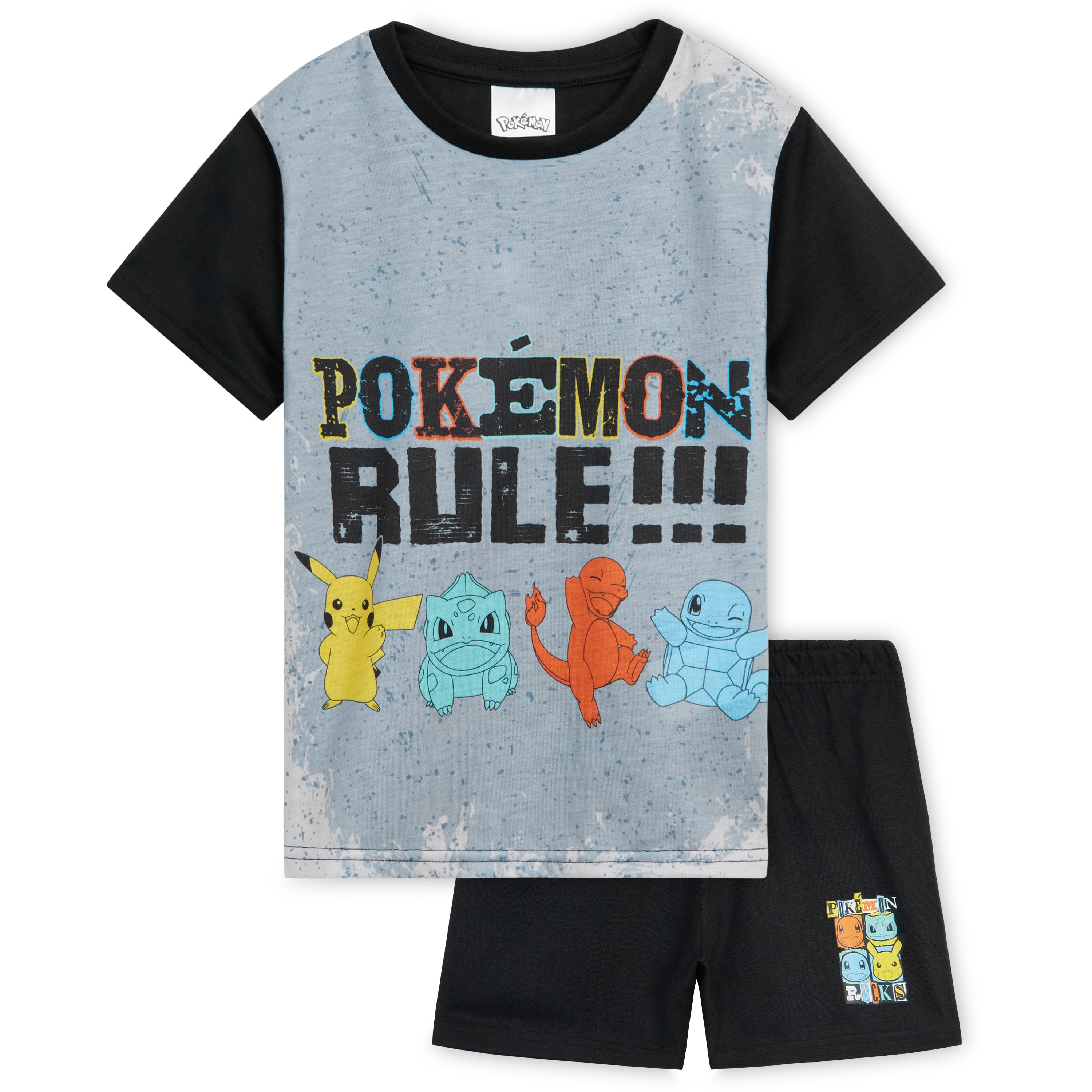 pok-mon-pyjama-gar-on-t-shirt-short-pikachu-7-8-ans image 1