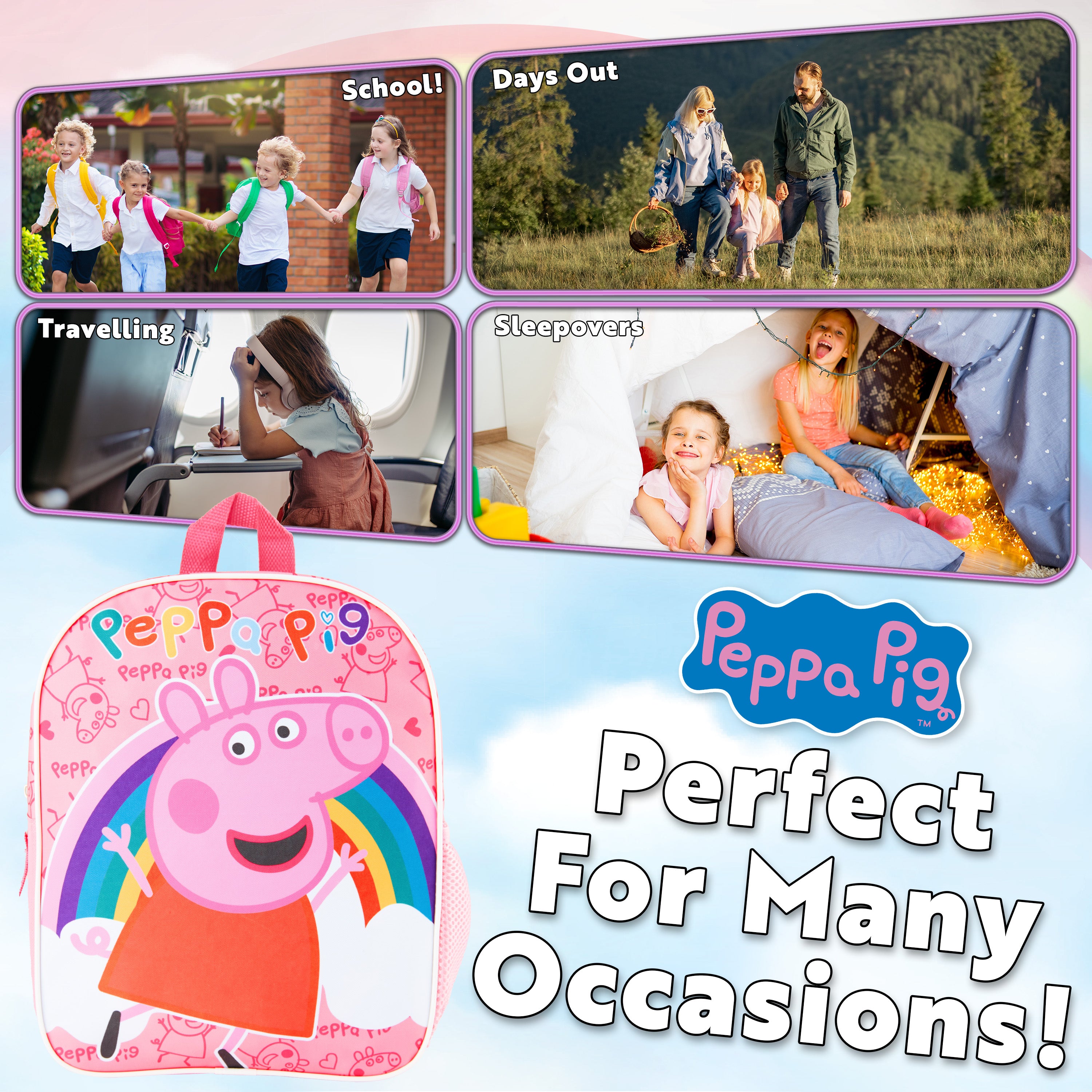 peppa-pig-sac-dos-fille-maternelle-cartable-enfant-zip image 4