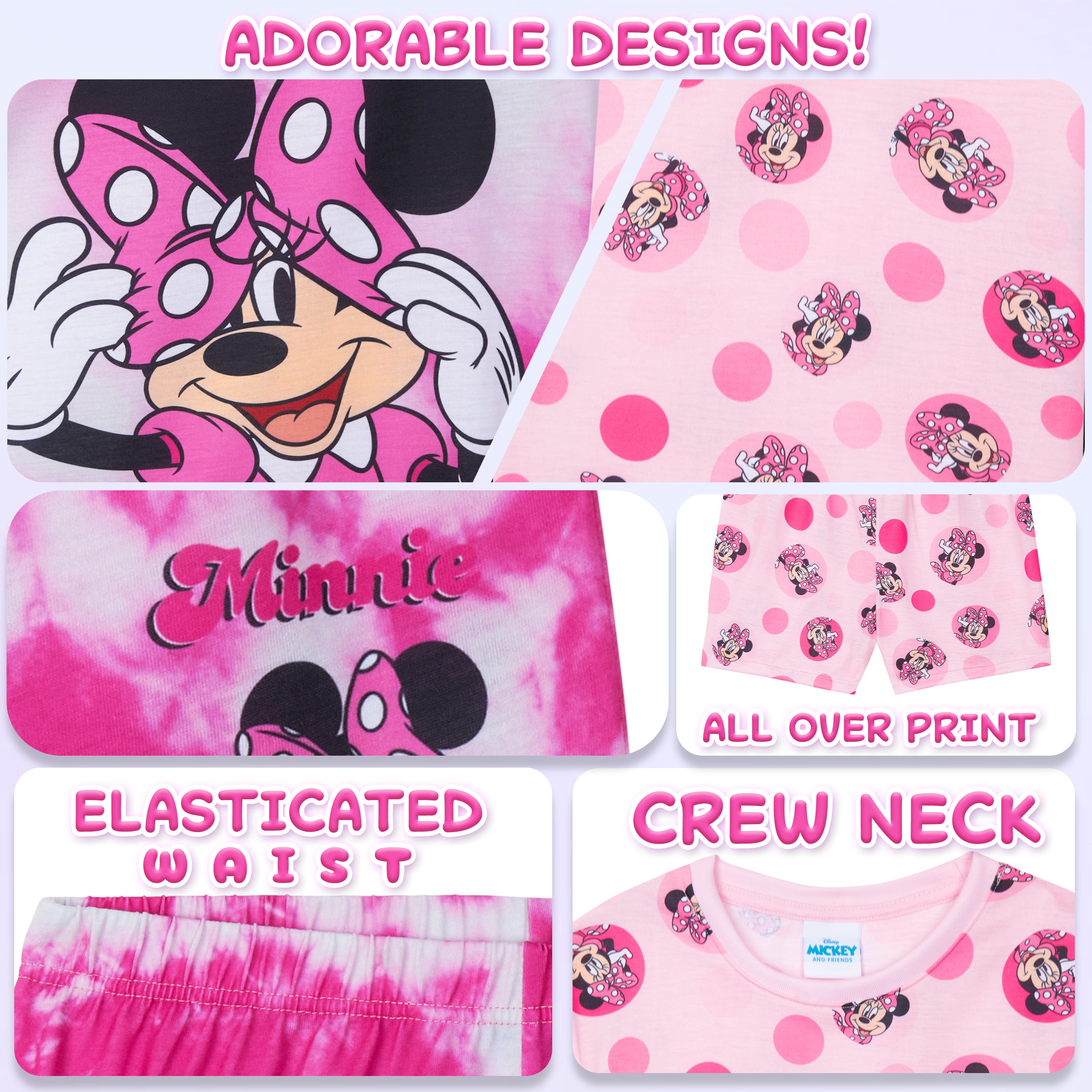 get-trend-pyjama-fille-manches-courtes-lot-2-minnie-2-3-ans image 4