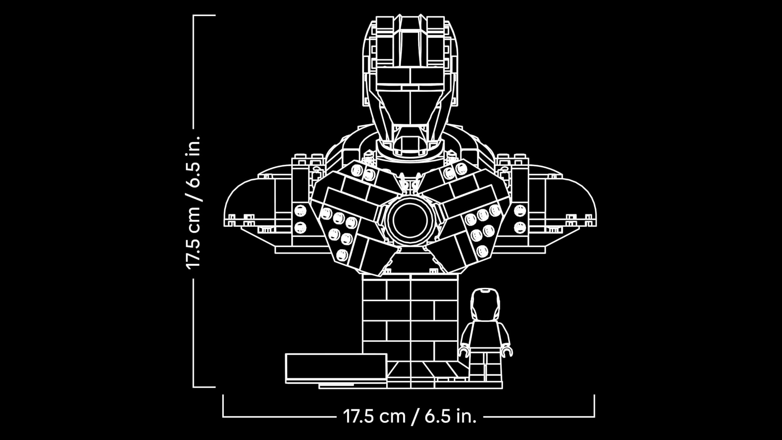 lego-marvel-76327-buste-iron-man-mk4-maquette-adulte image 8