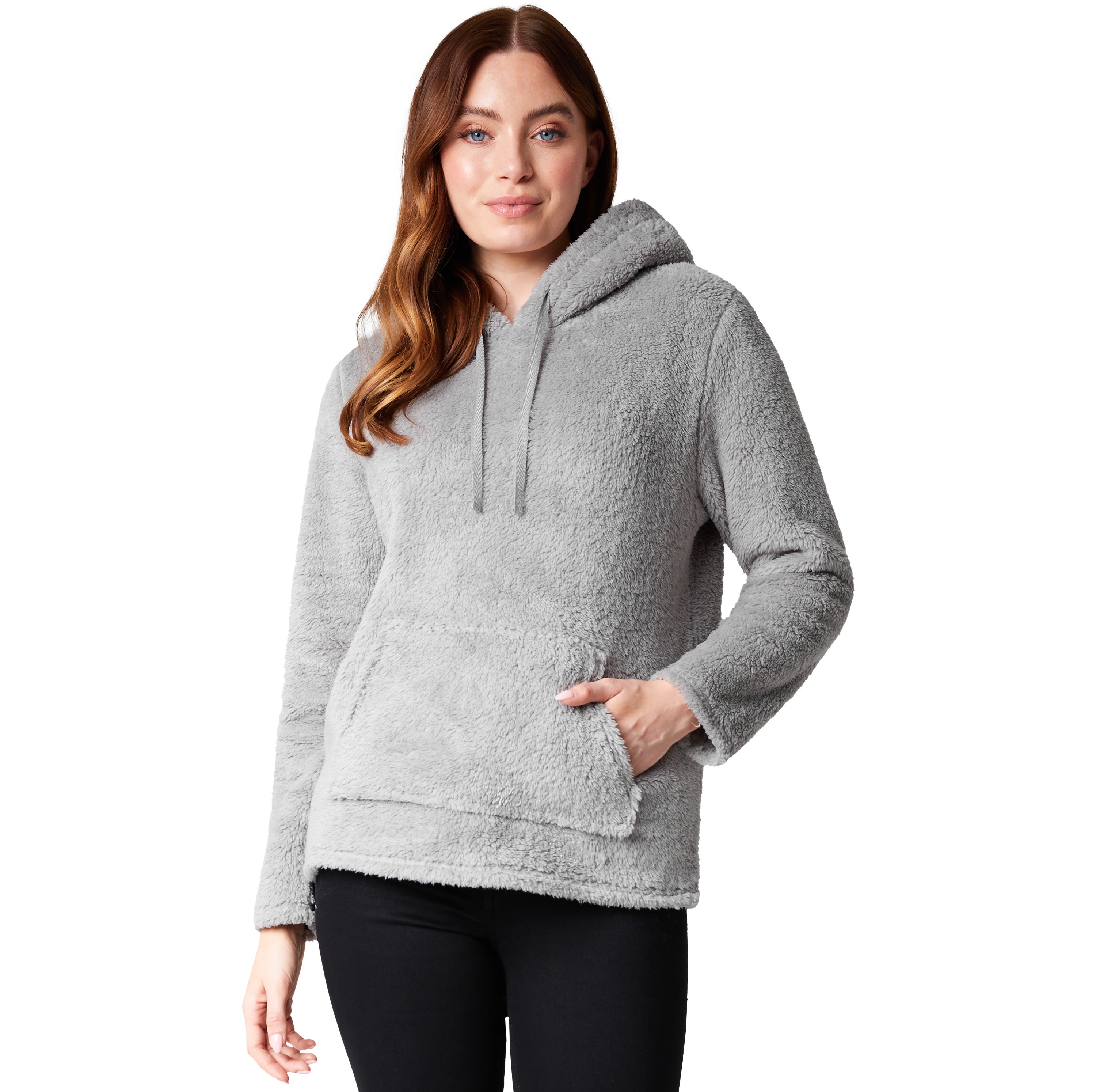 get-trend-women-citycomfort-sweat-capuche-femme-noir-polaire image 8