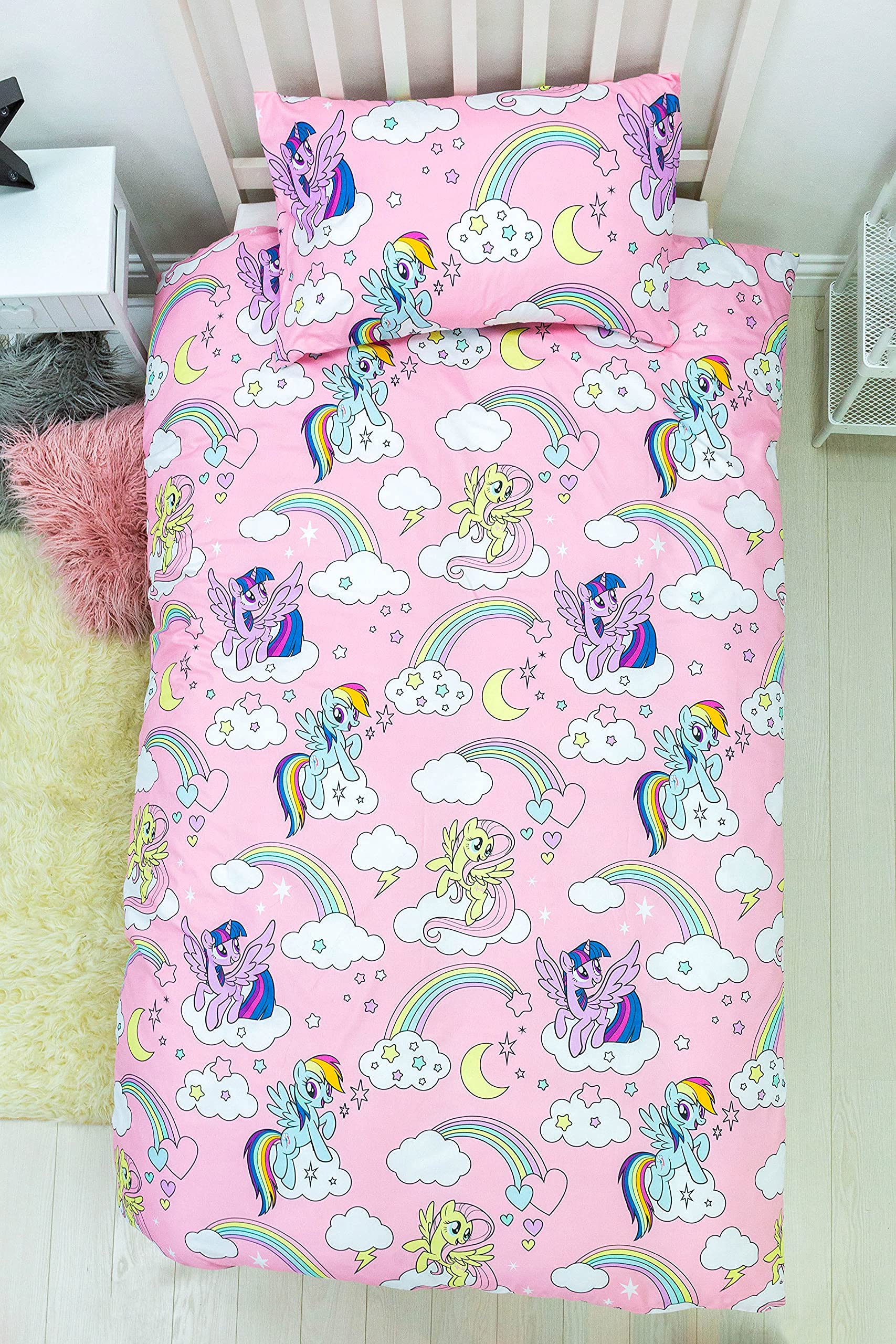 my-little-pony-housse-couette-rose-lit-simple-135x200-parure image 6