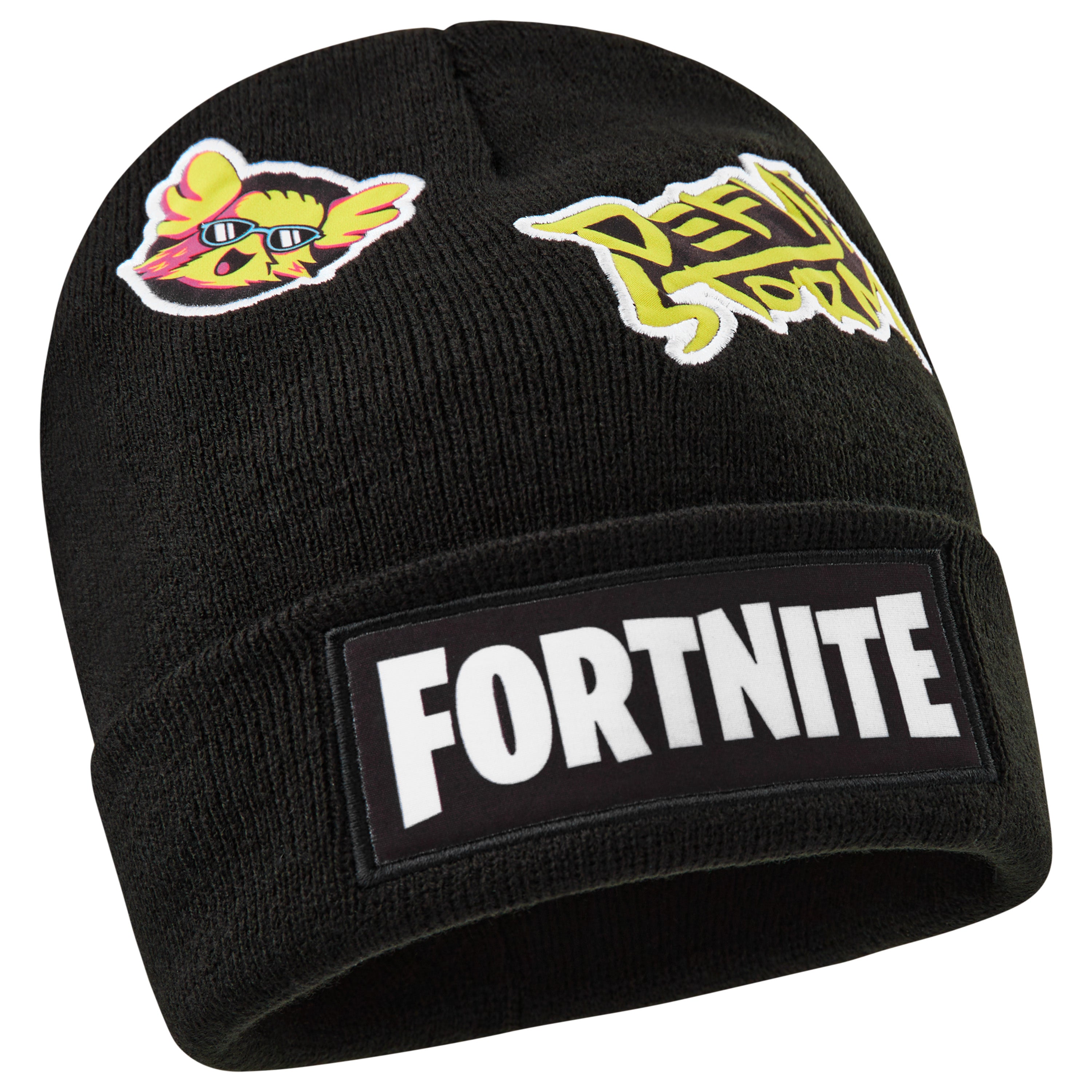 fortnite-bonnet-gar-on-noir-tricot-hiver-chaud-6-14-ans image 1