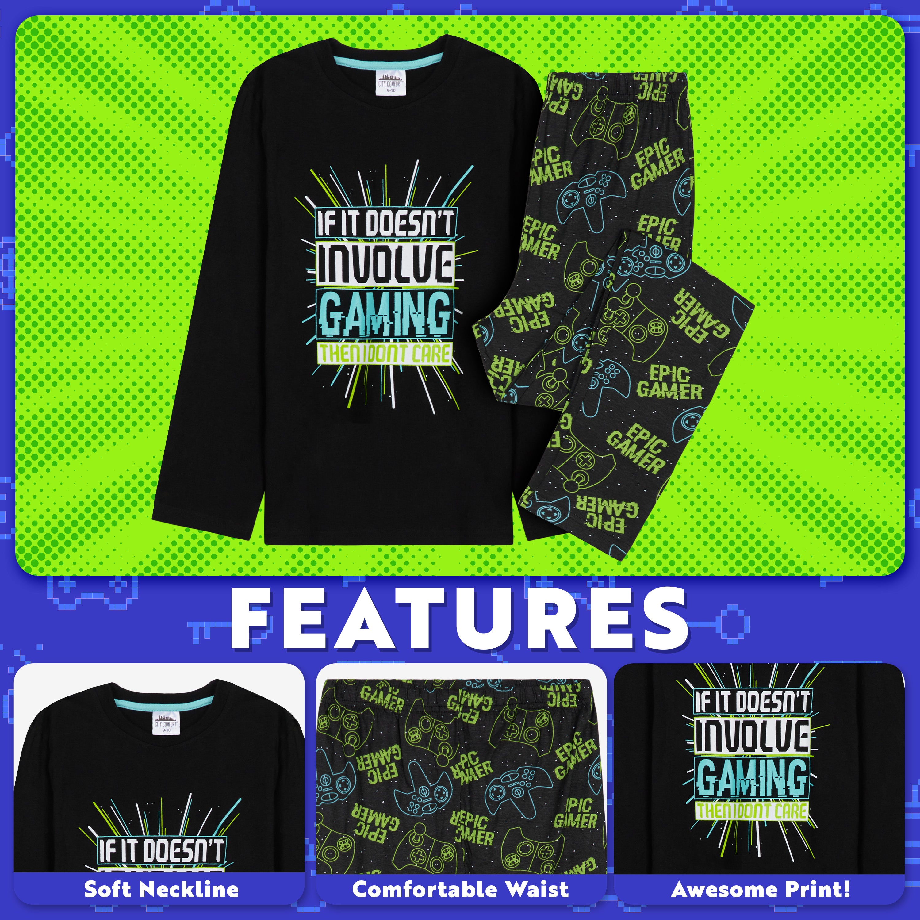 citycomfort-pyjama-gar-on-long-gamer-11-12-ans image 4