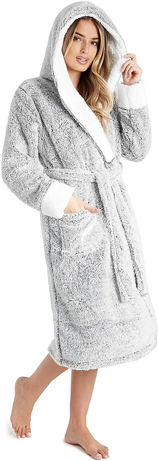 citycomfort-peignoir-femme-capuche-gris-taille-s image 1