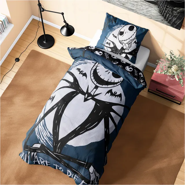 nightmare-christmas-housse-couette-jack-single-noire-1-pers image 1