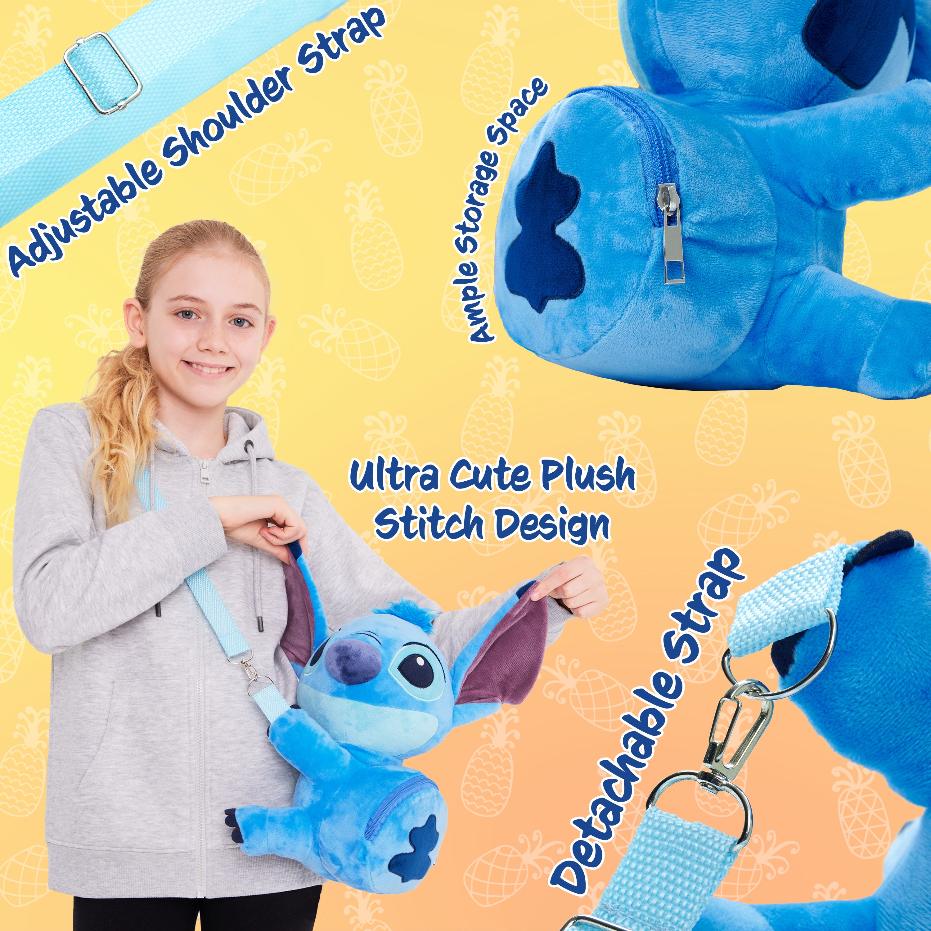 disney-stitch-sac-bandouli-re-3d-fille-polyester-zipp image 4