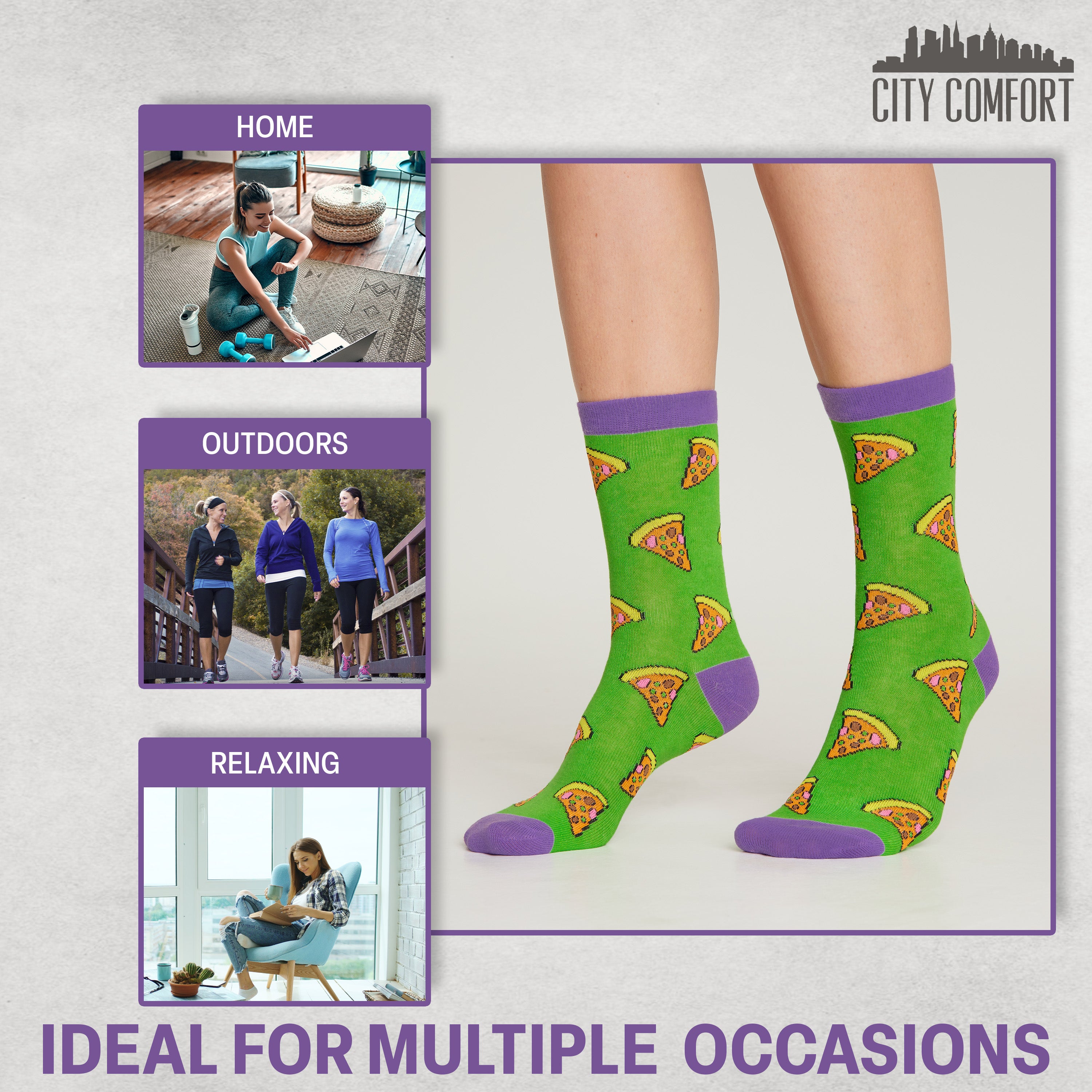 get-trend-citycomfort-chaussettes-femme-5-paires-couleurs-vives image 4
