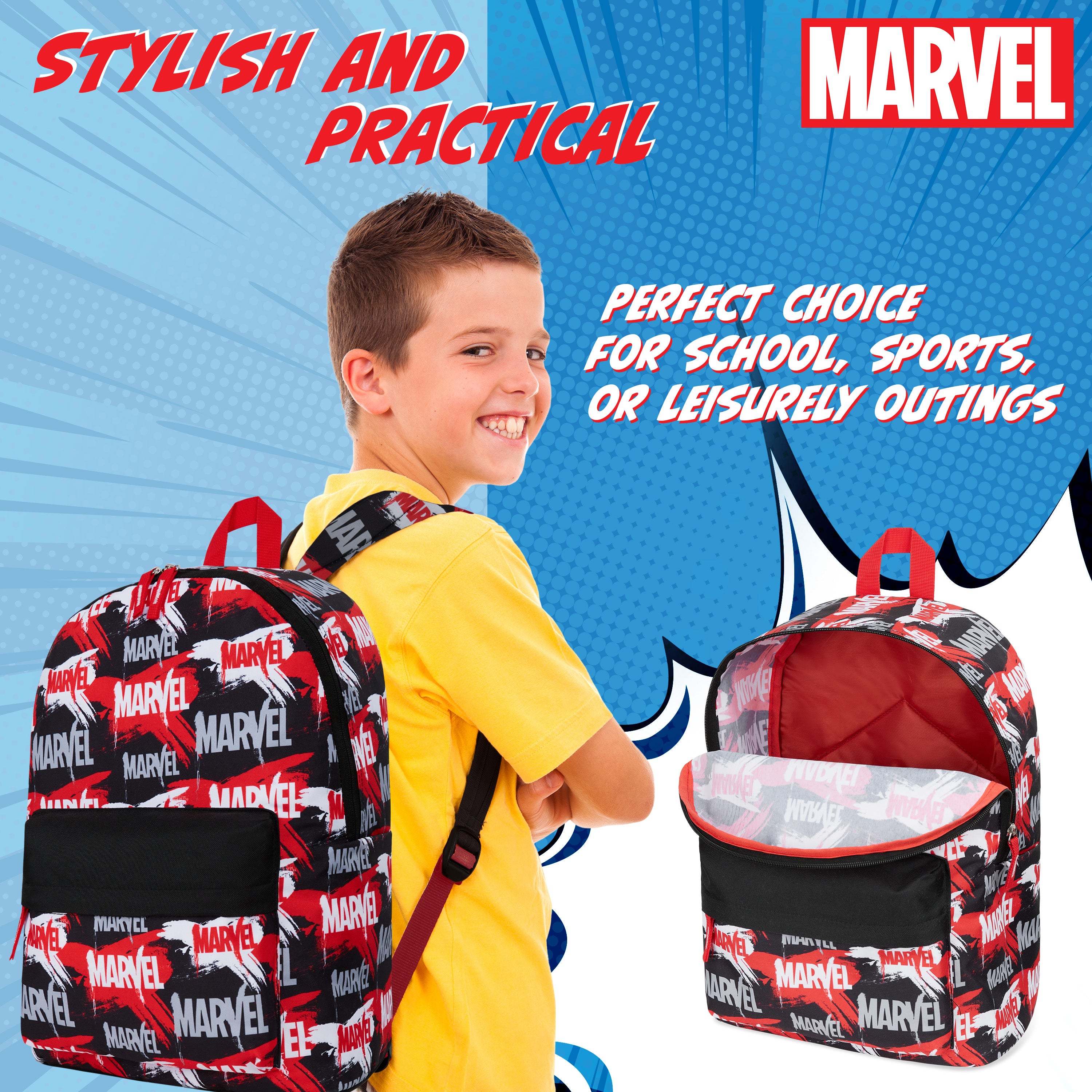 get-trend-marvel-sac-dos-enfant-rouge-noir-super-h-ros image 3