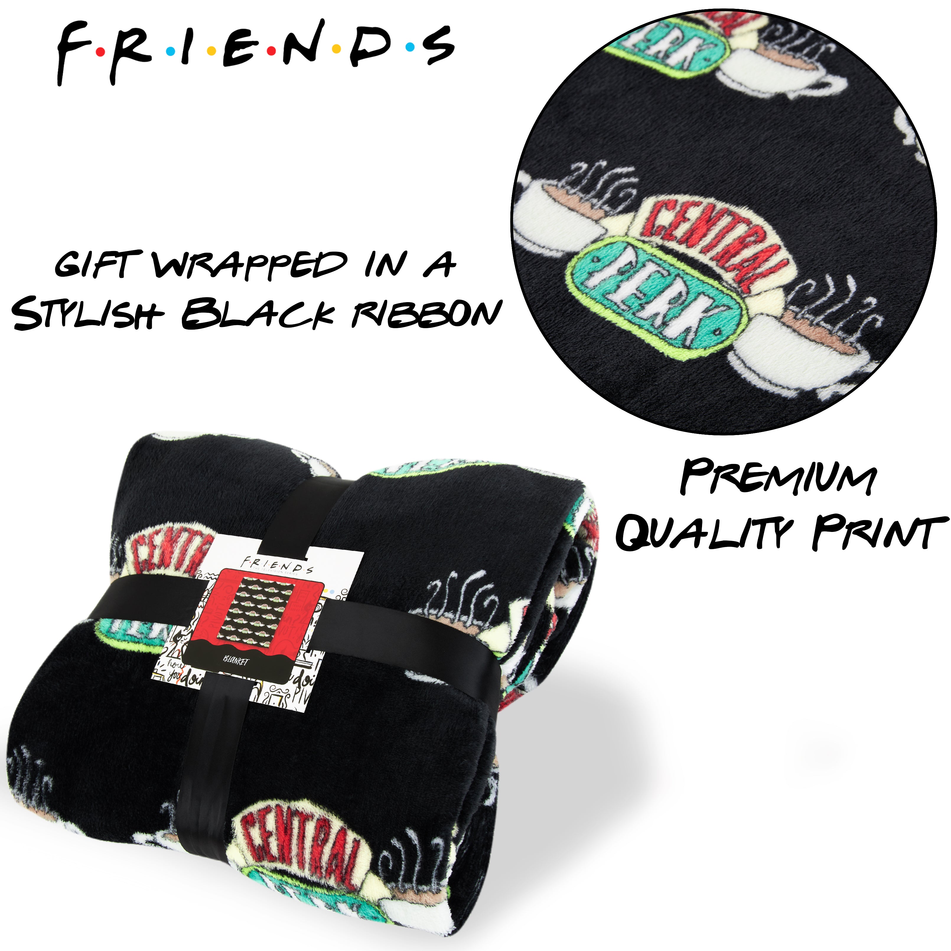 friends-central-perk-plaid-polaire-noir-super-doux image 3