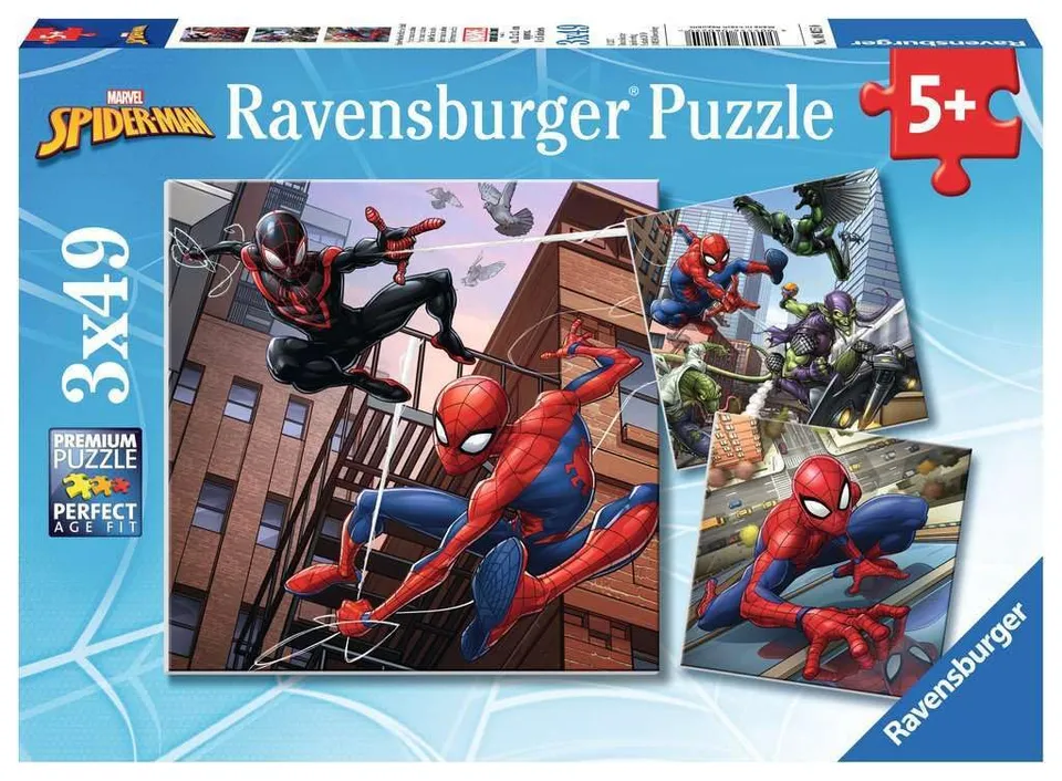 ravensburger-spider-man-en-action-puzzle-3x49-pi-ces-5-ans image 1