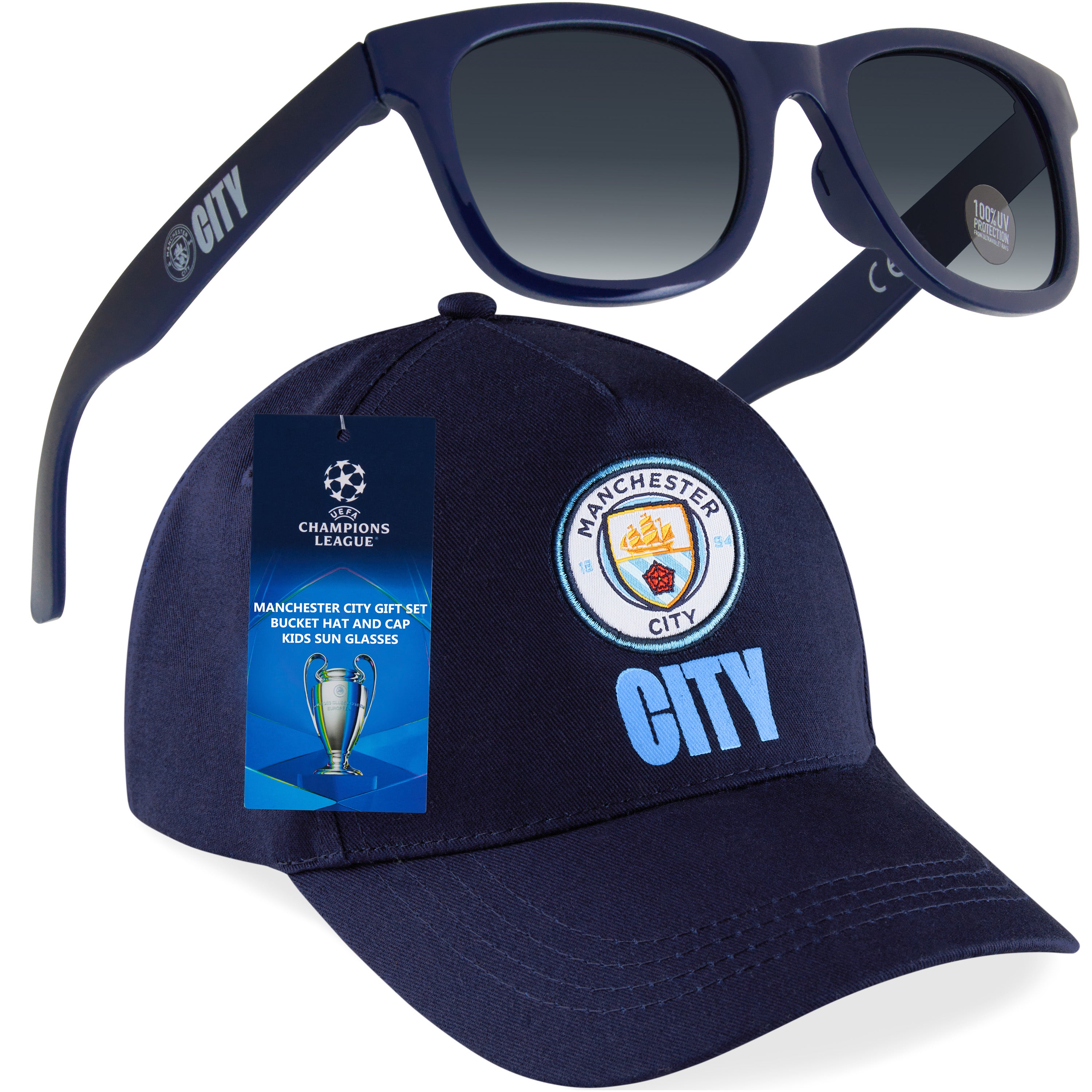 manchester-city-boys-casquette-baseball-lunettes-soleil-uv image 2