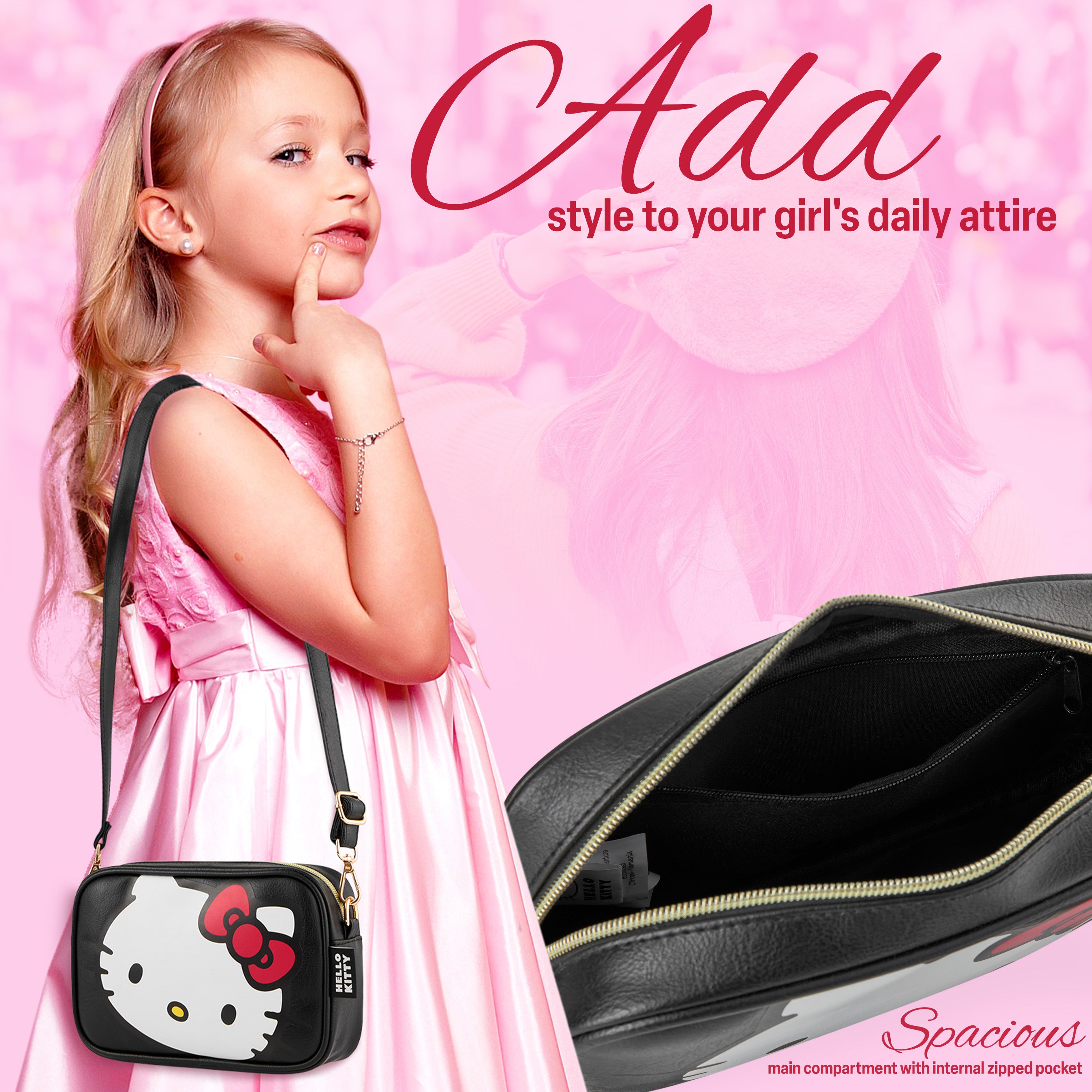 hello-kitty-sac-fille-bandouli-re-zipp-poche-int-rieure image 3