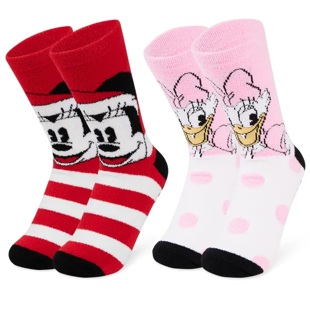 disney-chaussettes-pilou-femme-lot-2-mickey-daisy image 1