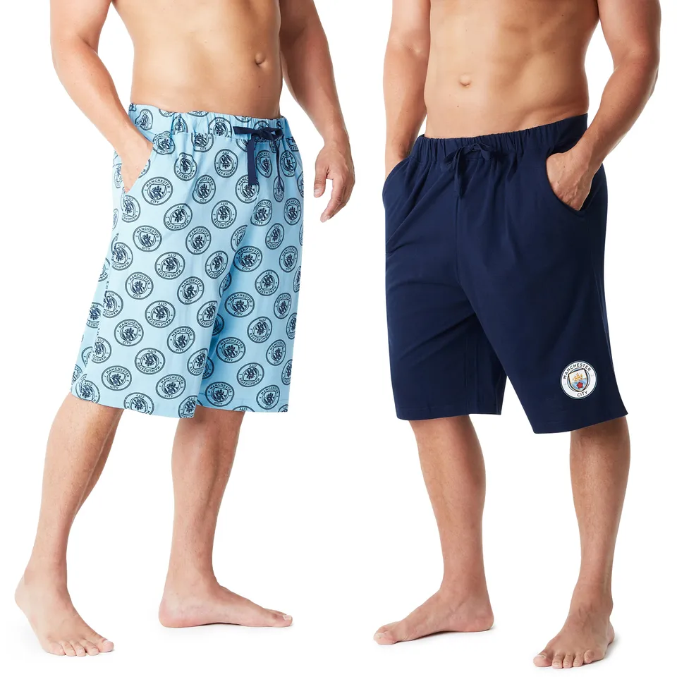 manchester-city-short-homme-coton-lot-2-sky-blue-taille-l image 1