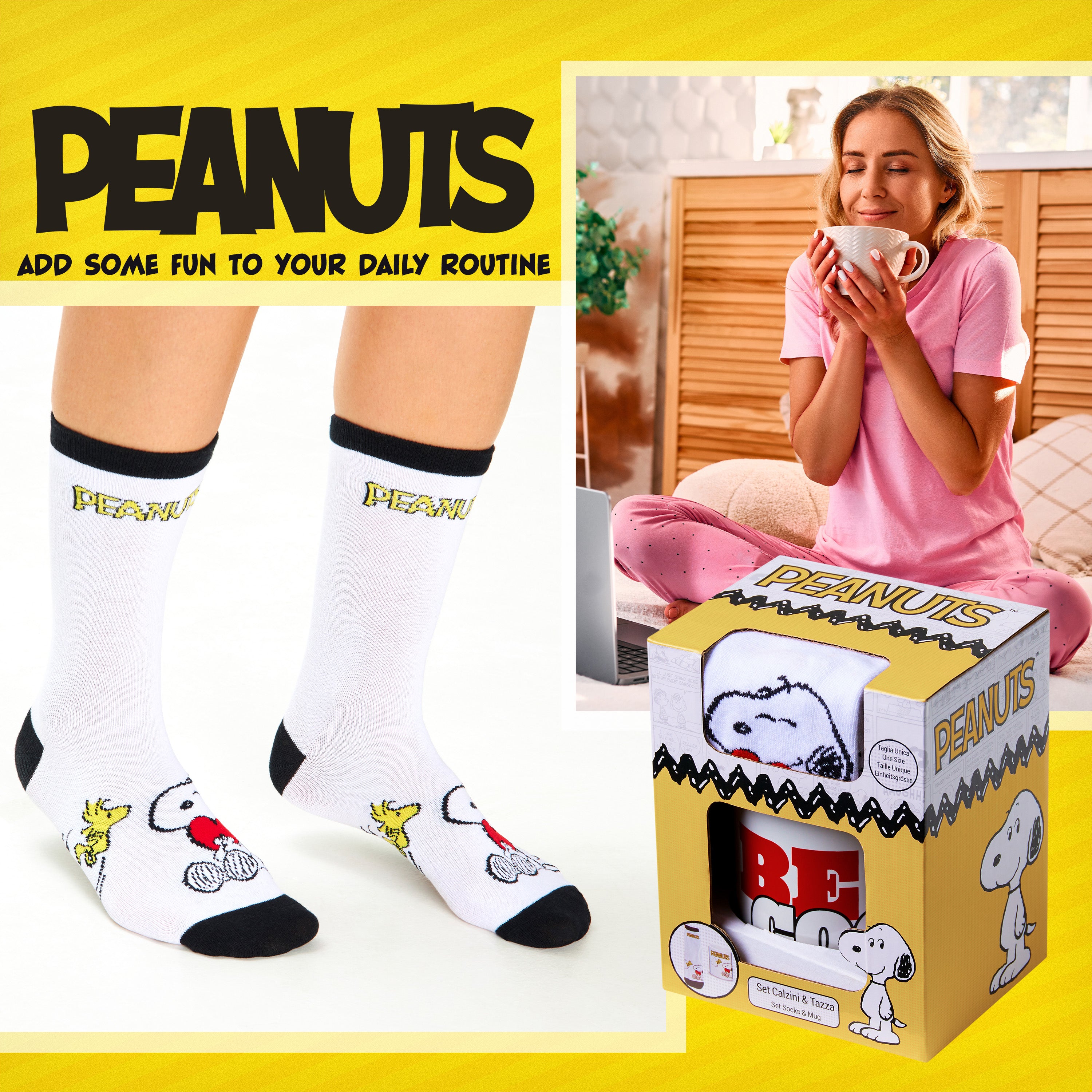 get-trend-peanuts-snoopy-mug-312ml-chaussettes-coffret-femme image 3