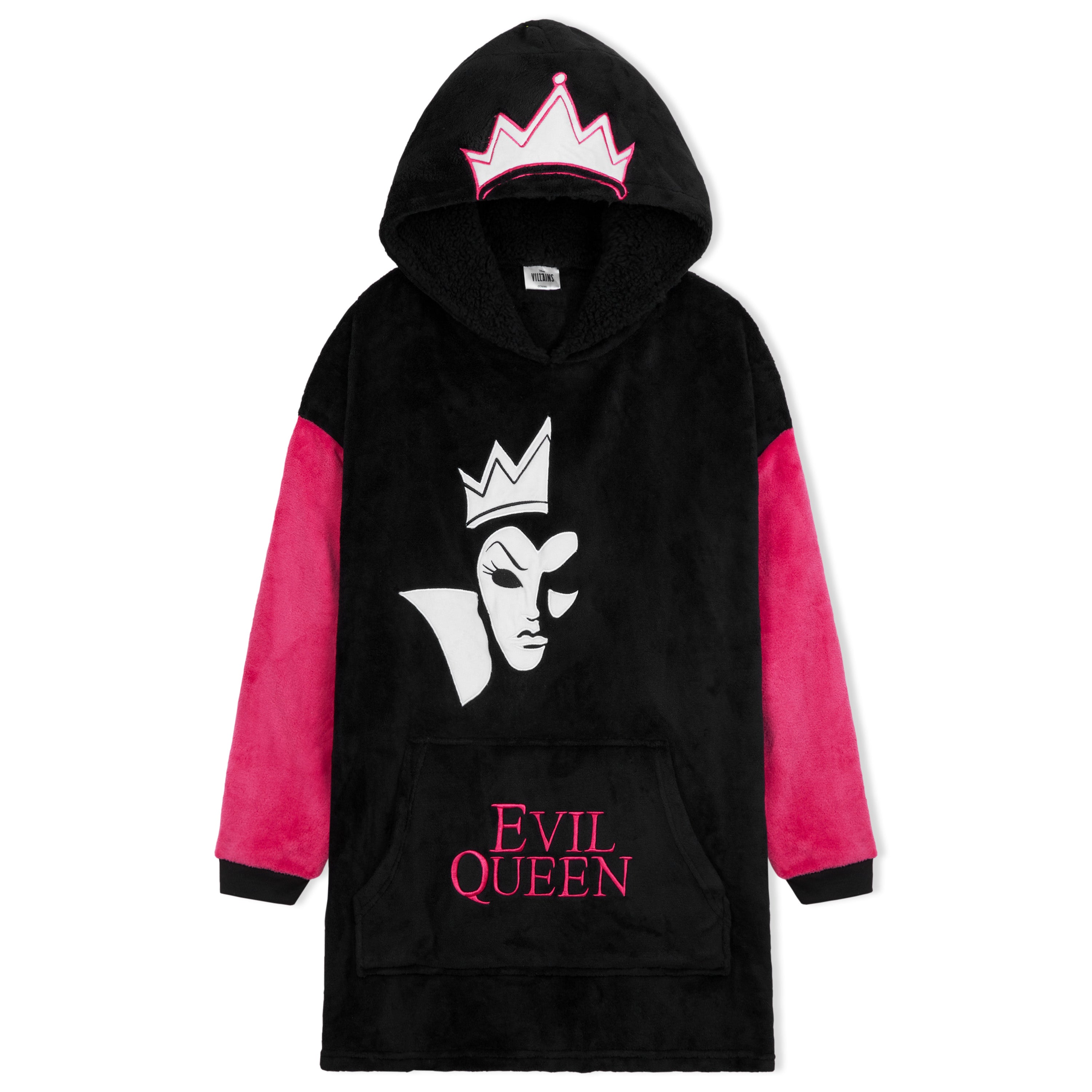 disney-sweat-plaid-femme-oversize-evil-queen-noir-polaire image 2