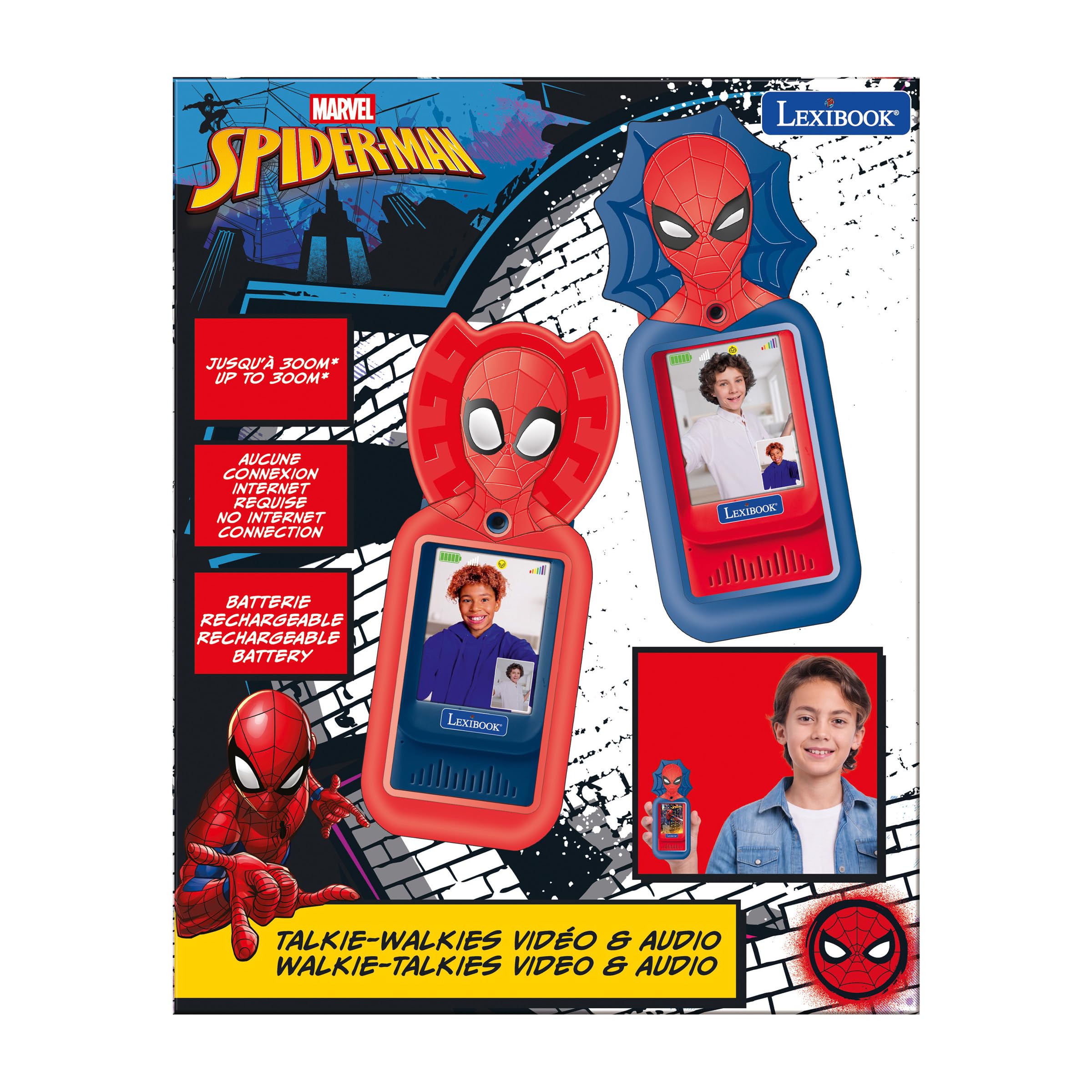 lexibook-spider-man-talkie-walkie-vid-o-300-m-rechargeable image 7