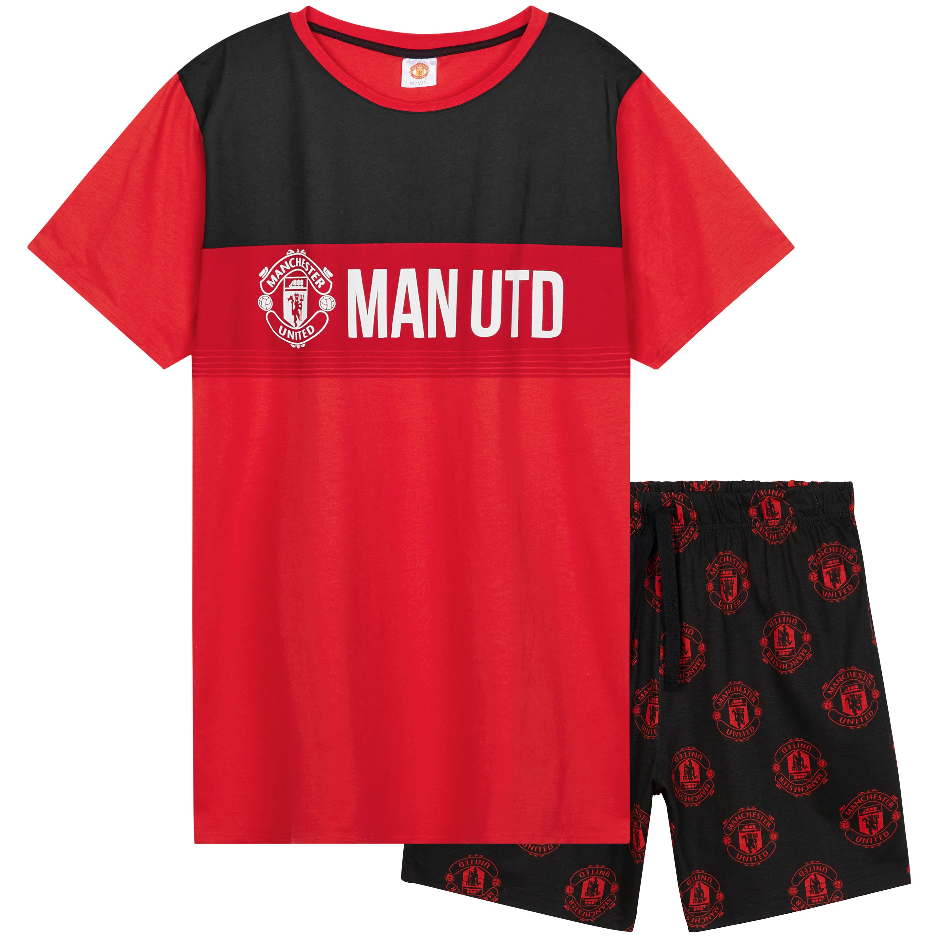 manchester-united-pyjama-homme-court-coton-taille-s-3xl image 1