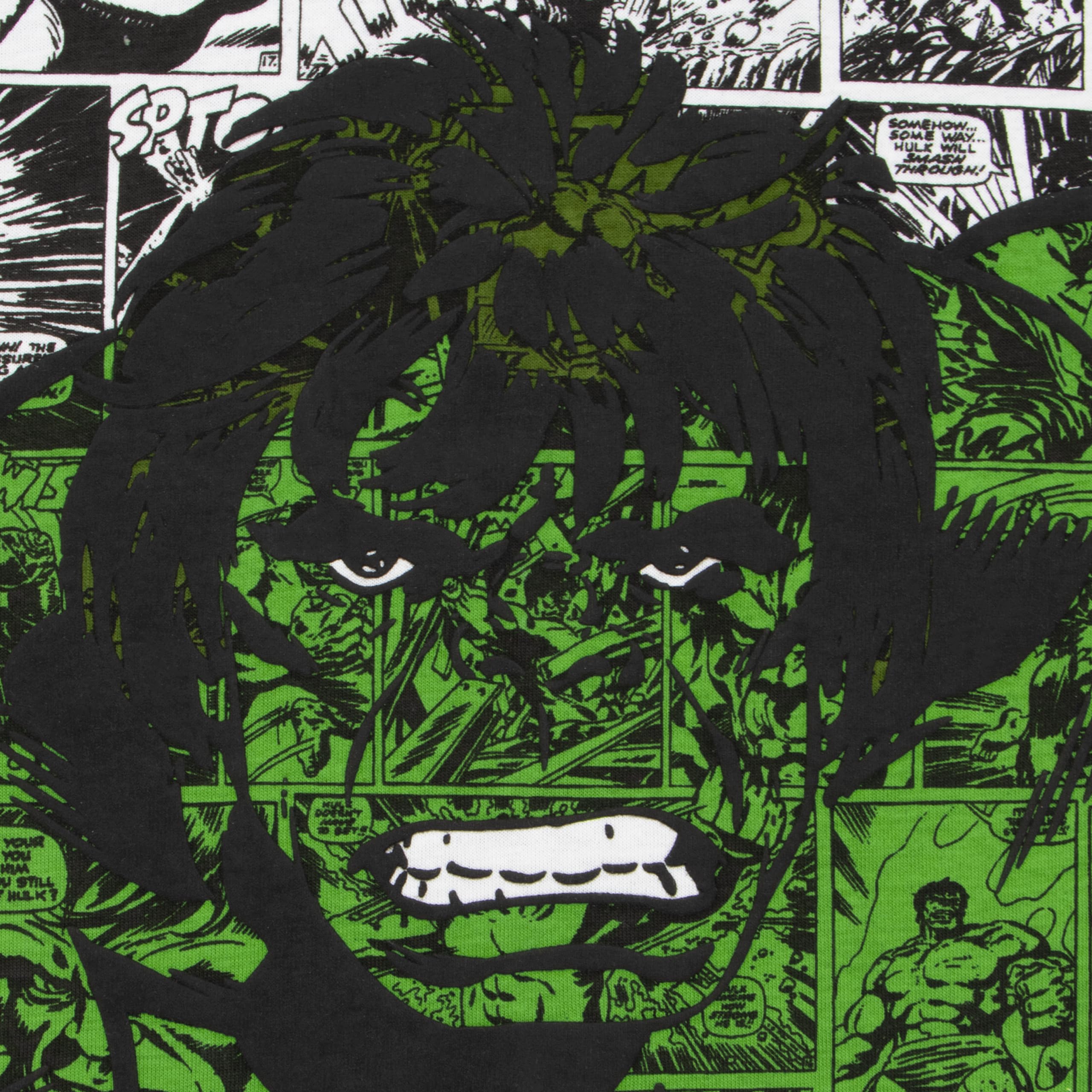 marvel-hulk-t-shirt-gar-on-7-8-ans-manches-courtes-vert-coton image 3