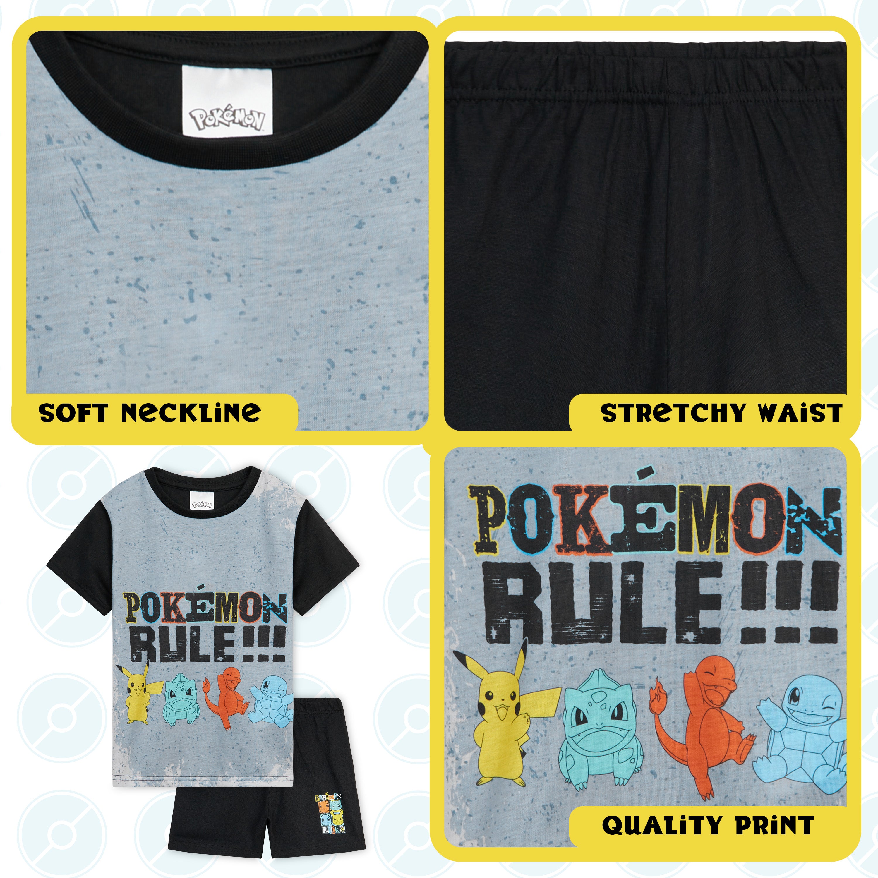 pok-mon-boys-pyjama-court-gar-on-7-8-ans-coton-respirant image 4