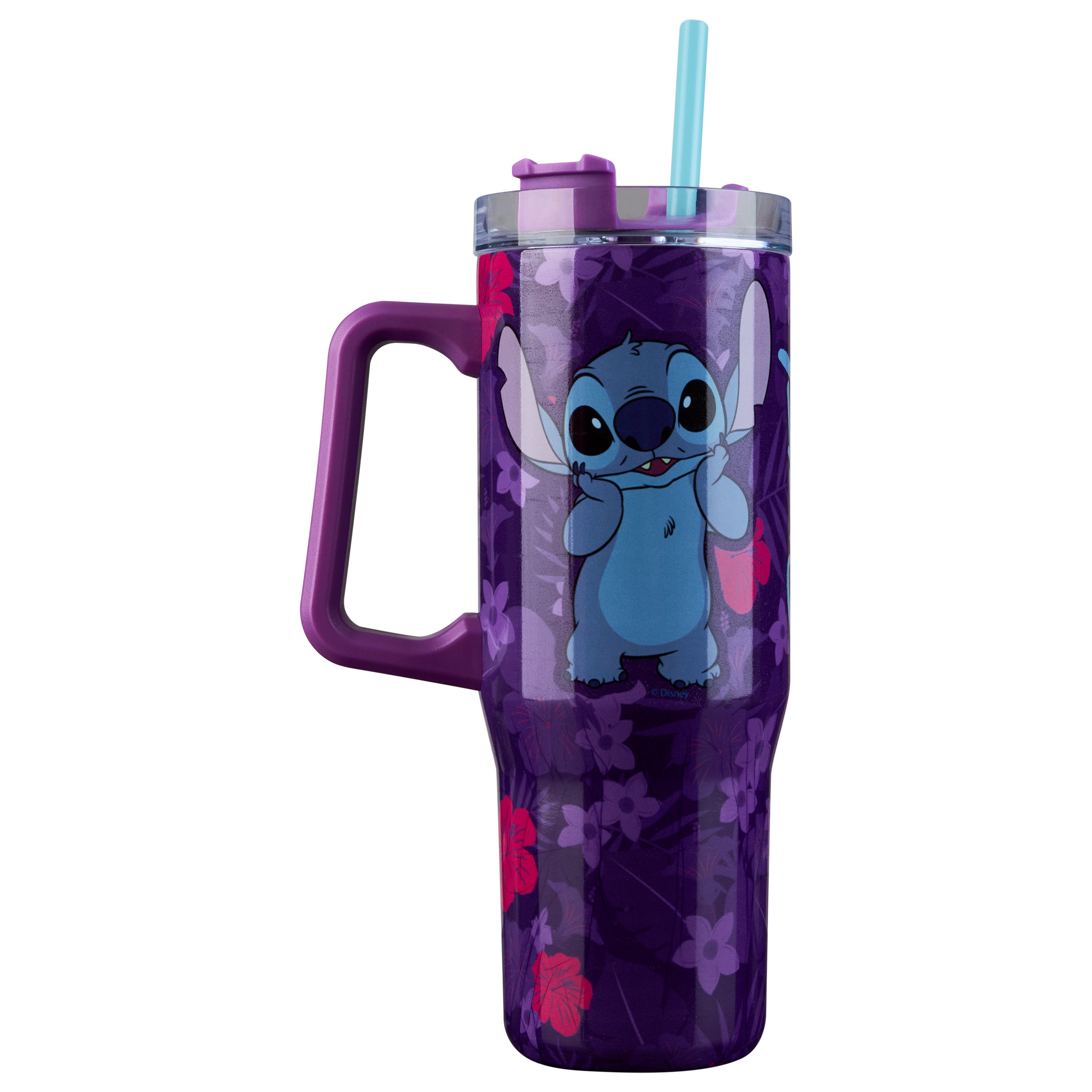 disney-stitch-gourde-isotherme-paille-940-ml-poign-e image 1