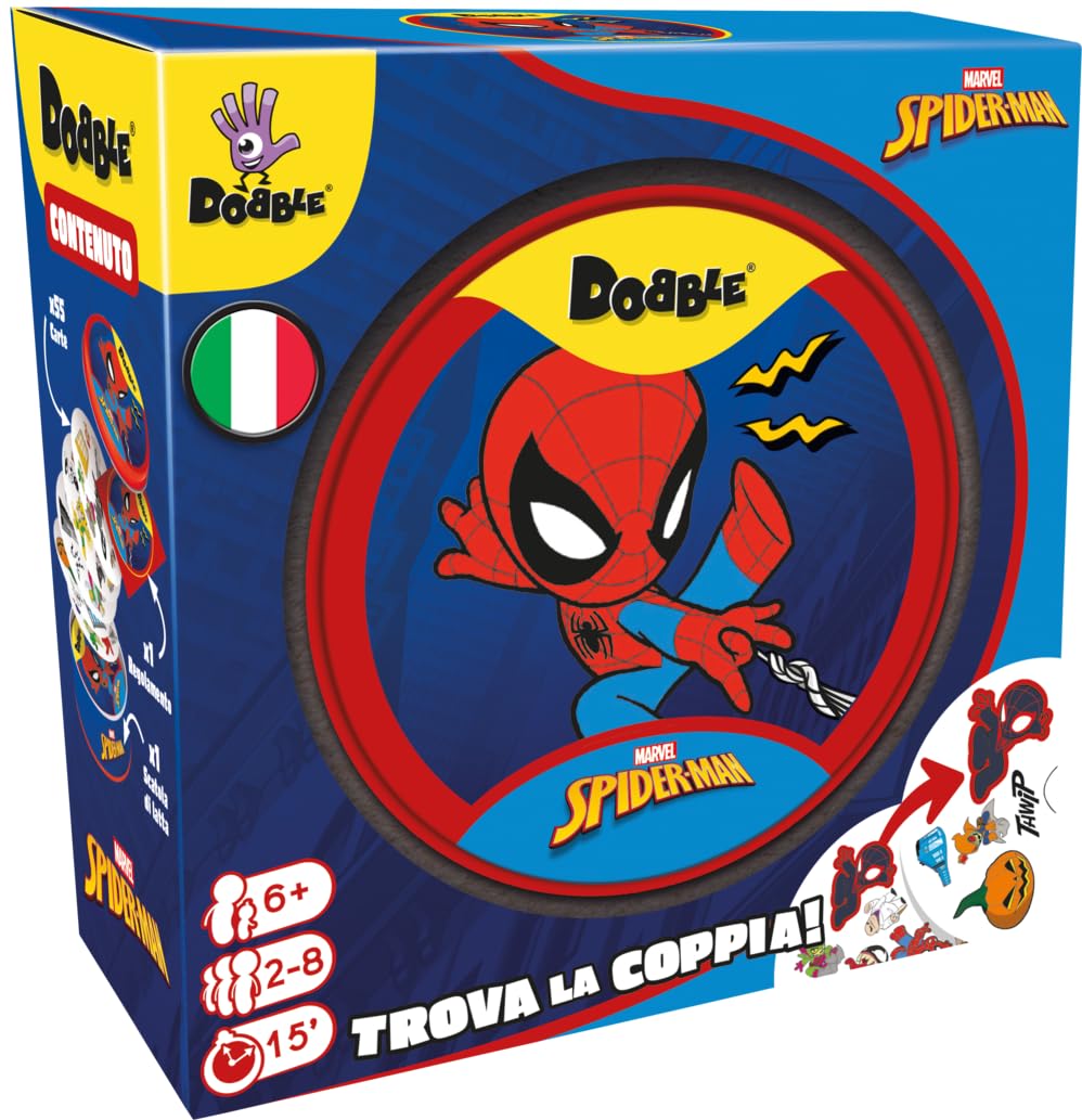 dobble-spider-man-jeu-de-cartes-55-cartes-6-ans image 1