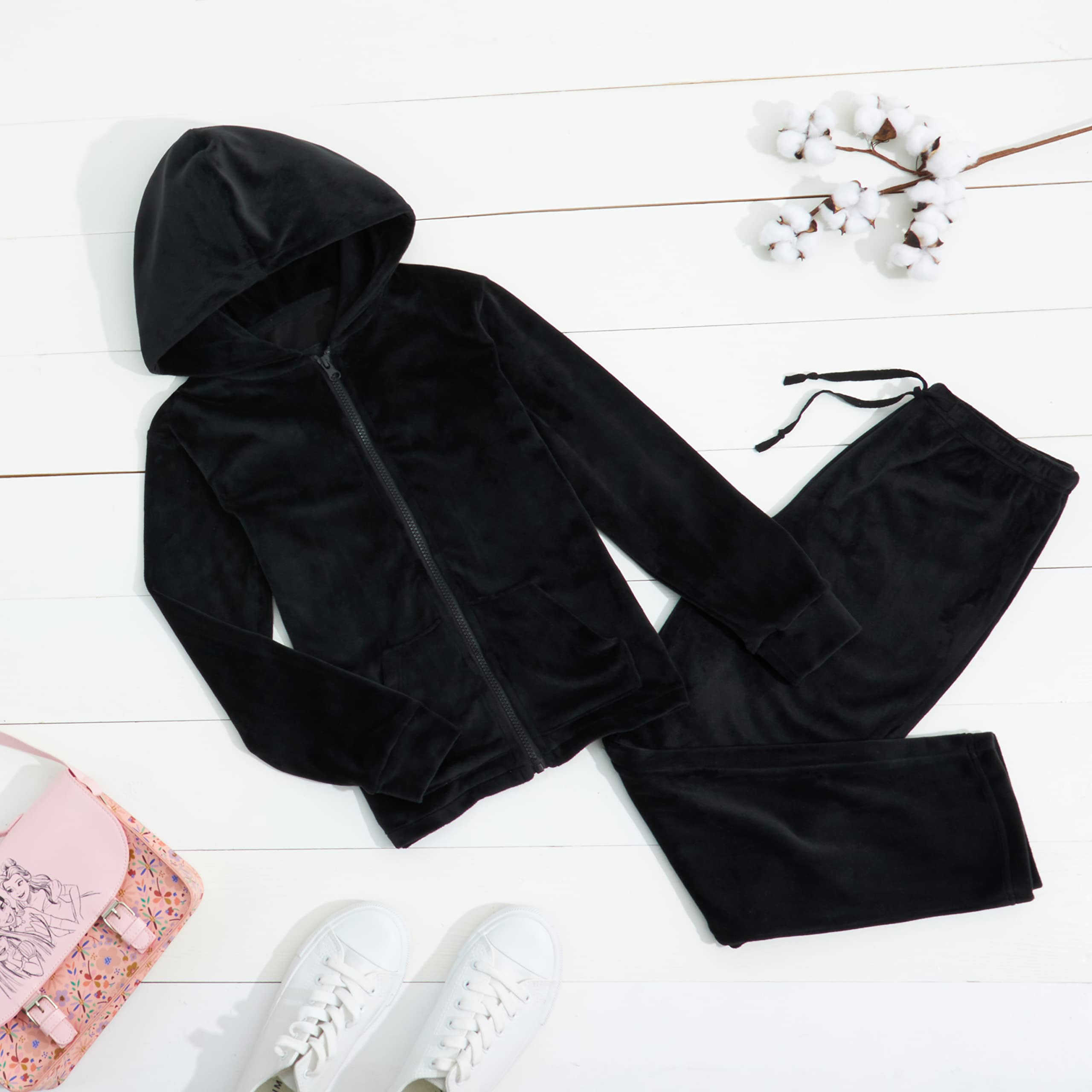 citycomfort-ensemble-jogging-velours-fille-capuche-2-pi-ces image 3