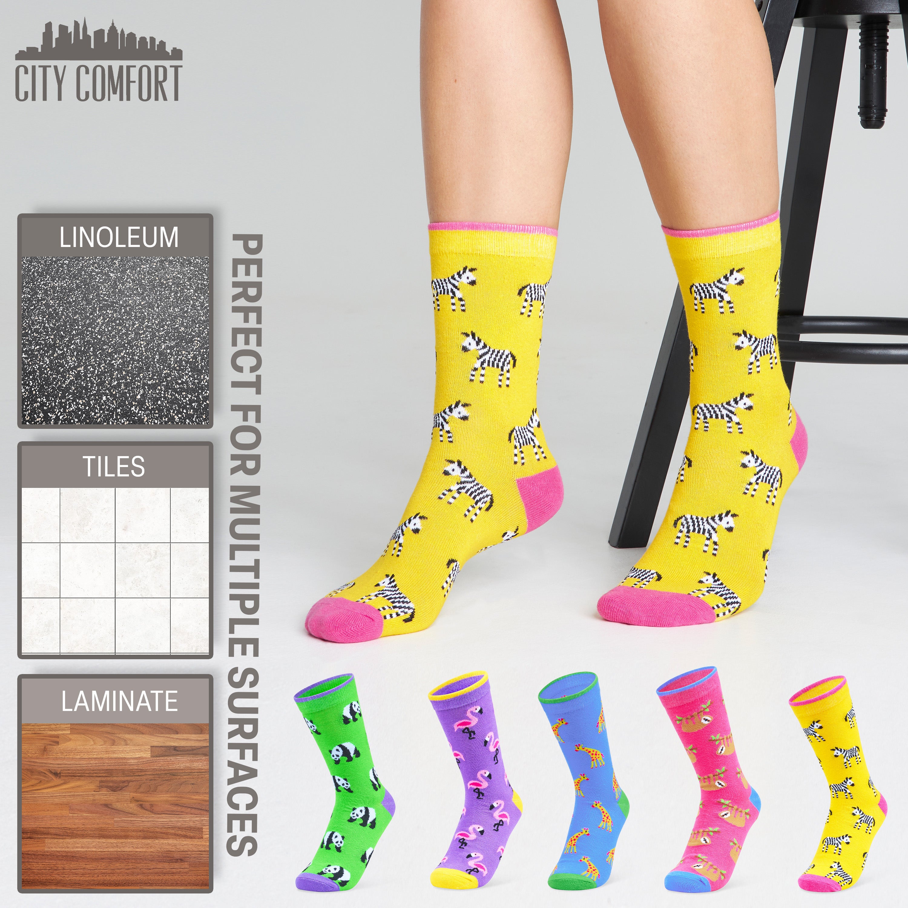 get-trend-citycomfort-chaussettes-femme-lot-5-coton-37-41 image 7