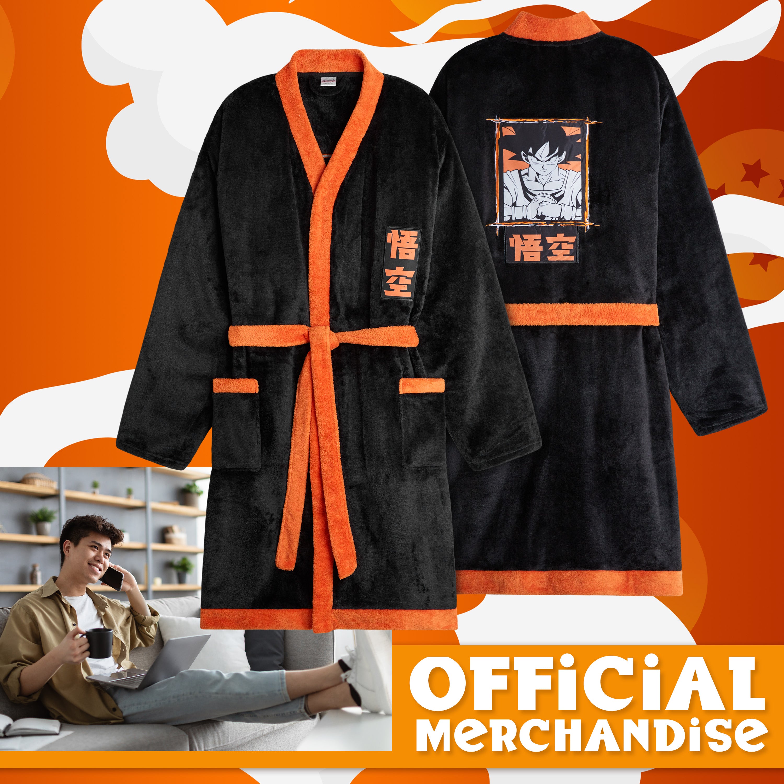 get-trend-men-dragon-ball-z-peignoir-homme-polaire-taille-l image 5