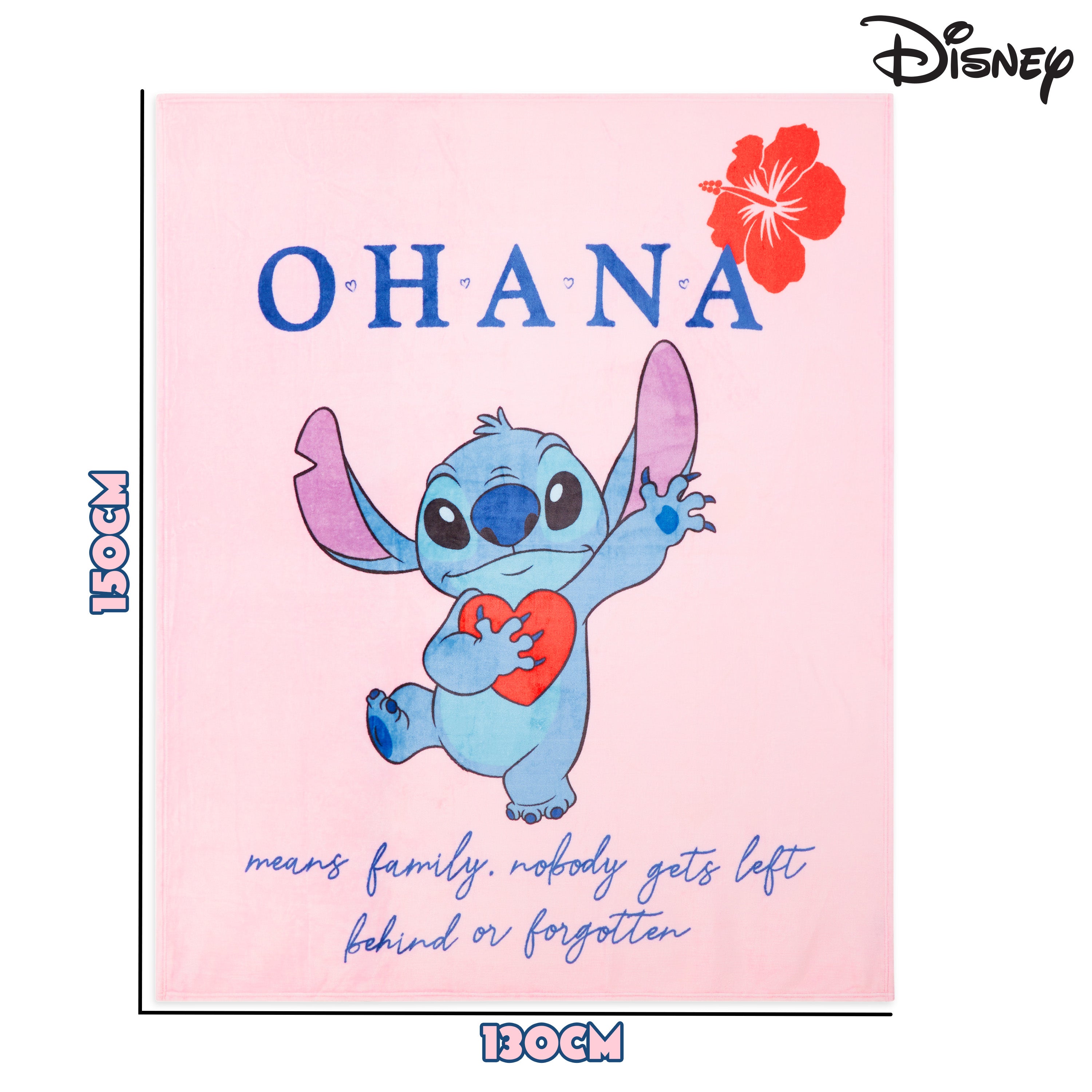 disney-stitch-plaid-polaire-rose-150-x-130-cm image 5