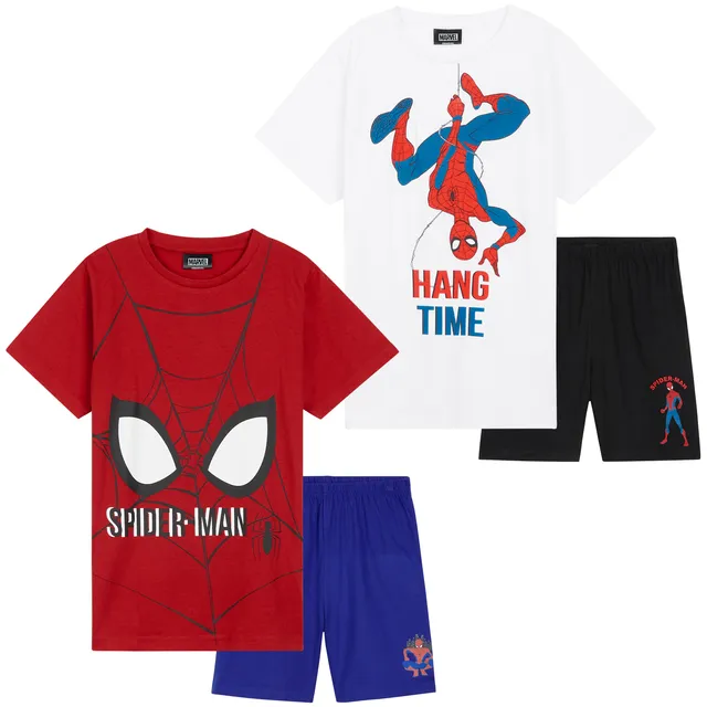 marvel-spider-man-pyjama-court-gar-on-coton-lot-de-2-7-8-ans image 1