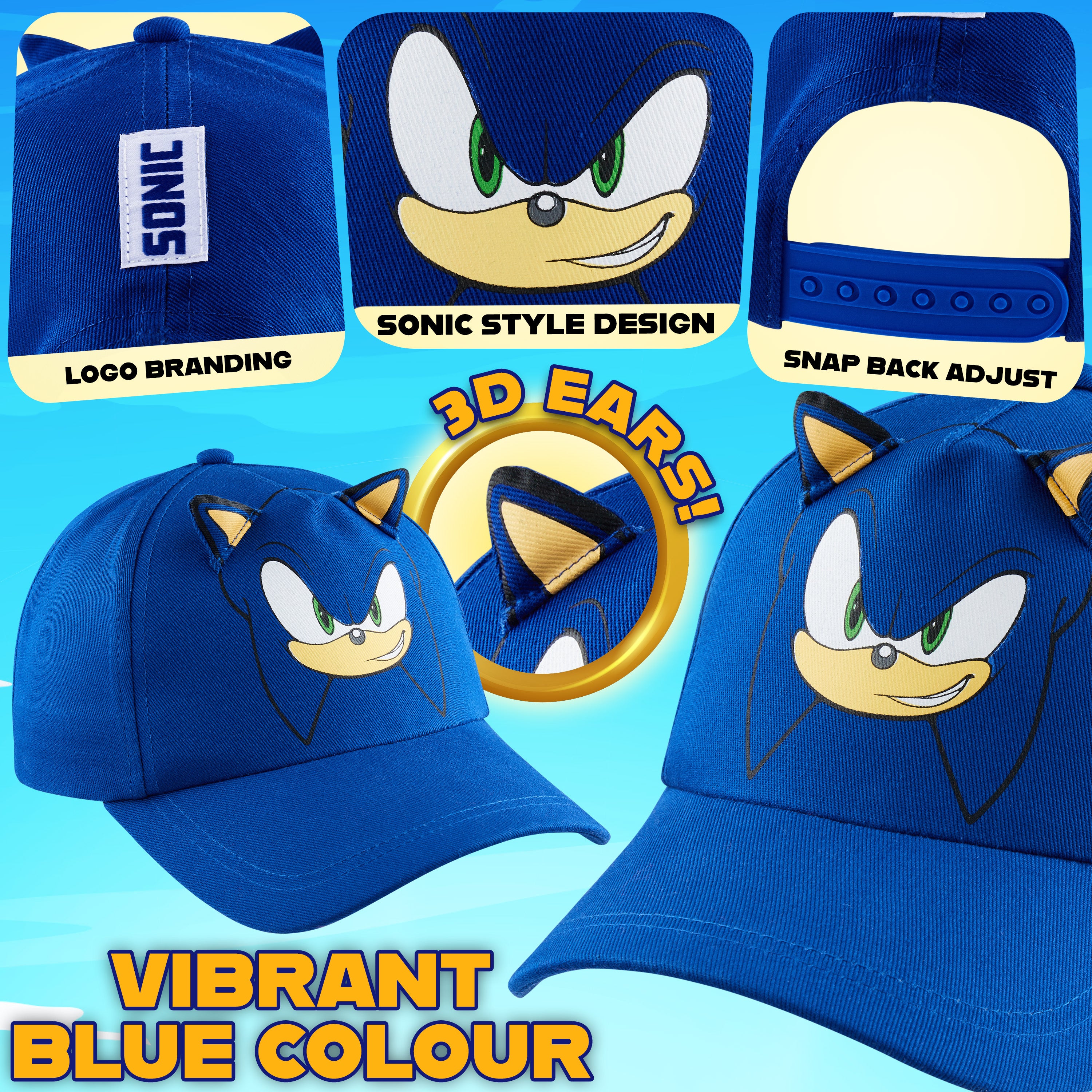 sonic-casquette-baseball-gar-on-r-glable-l-g-re image 4