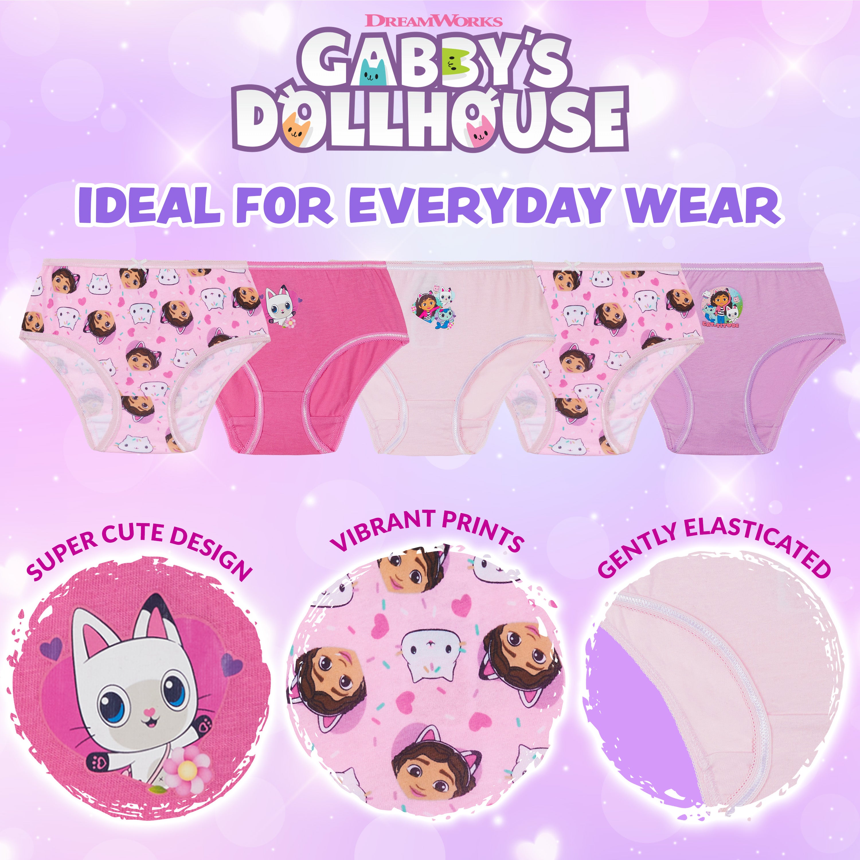 gabby-s-dollhouse-culottes-fille-lot-de-5-coton image 4