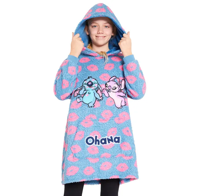 disney-stitch-sweat-plaid-enfant-bleu-stitch-angel-polaire image 1
