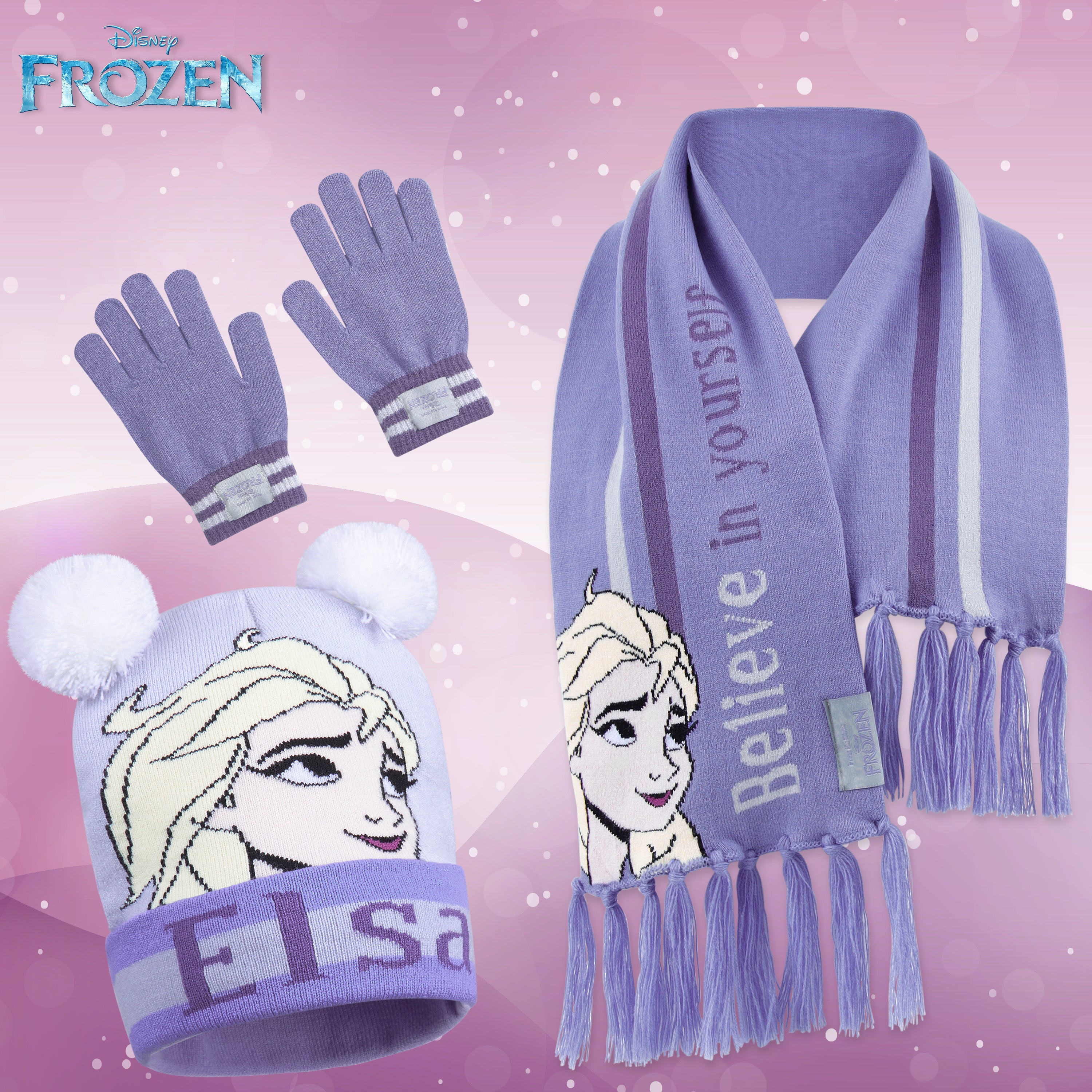 disney-frozen-ensemble-bonnet-charpe-gants-fille-3-pi-ces image 3
