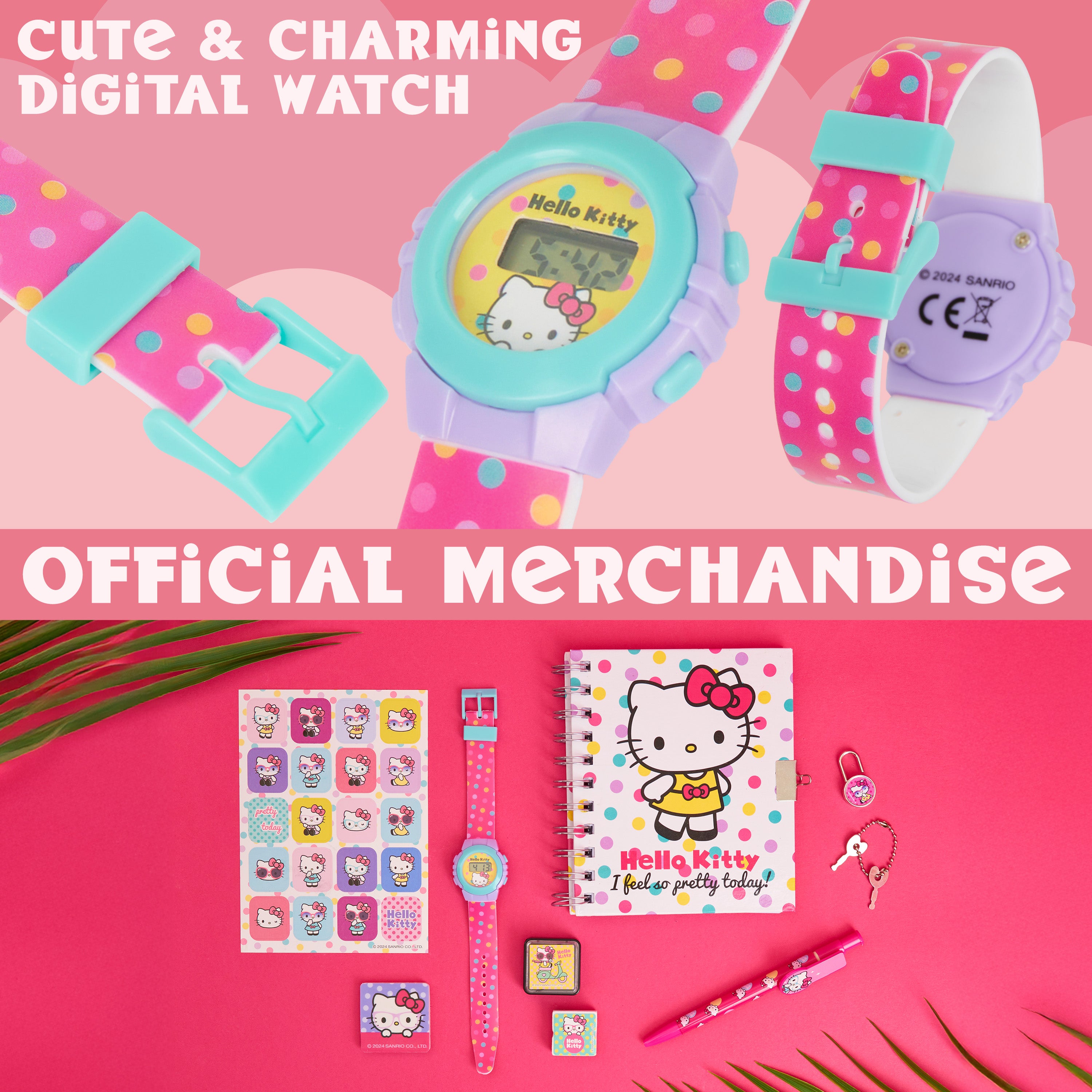 hello-kitty-montre-digitale-fille-coffret-journal-et-tampons image 3