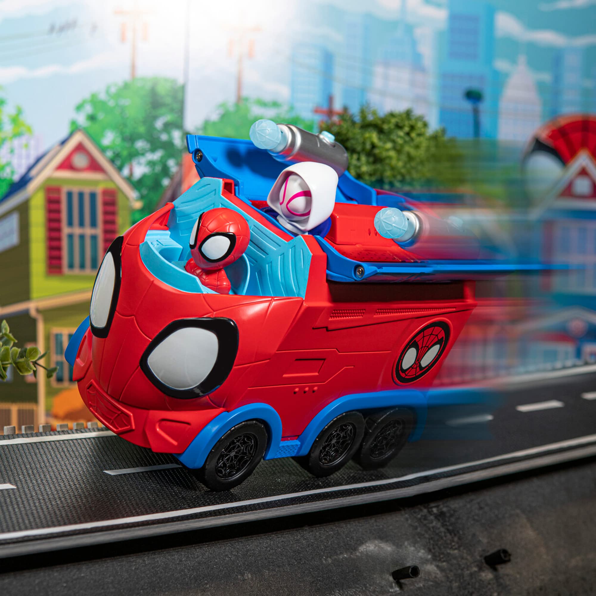 marvel-spidey-et-ses-amis-camion-web-20-cm-multicolore-3-en-1 image 5
