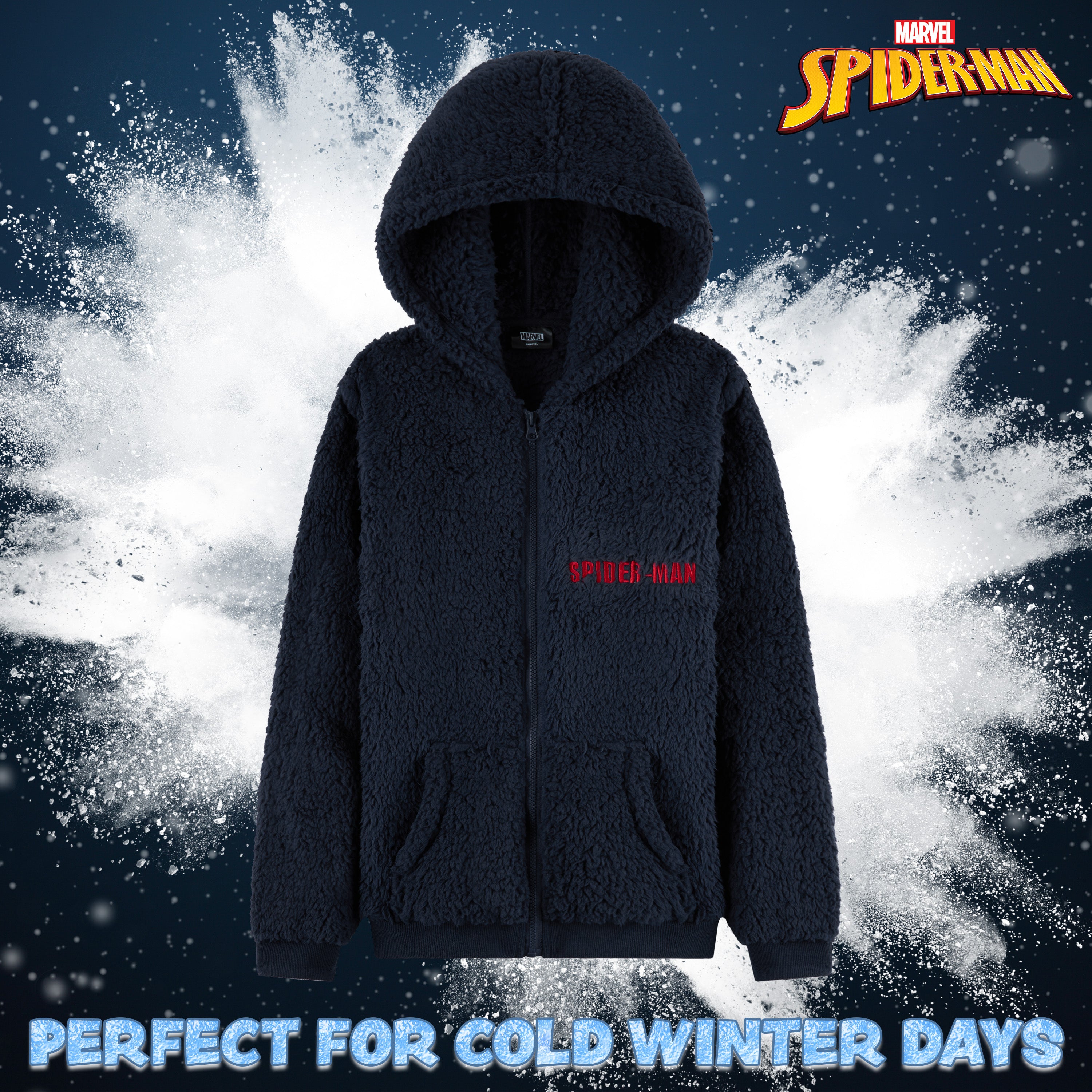 marvel-spider-man-veste-polaire-gar-on-sherpa-zip image 2