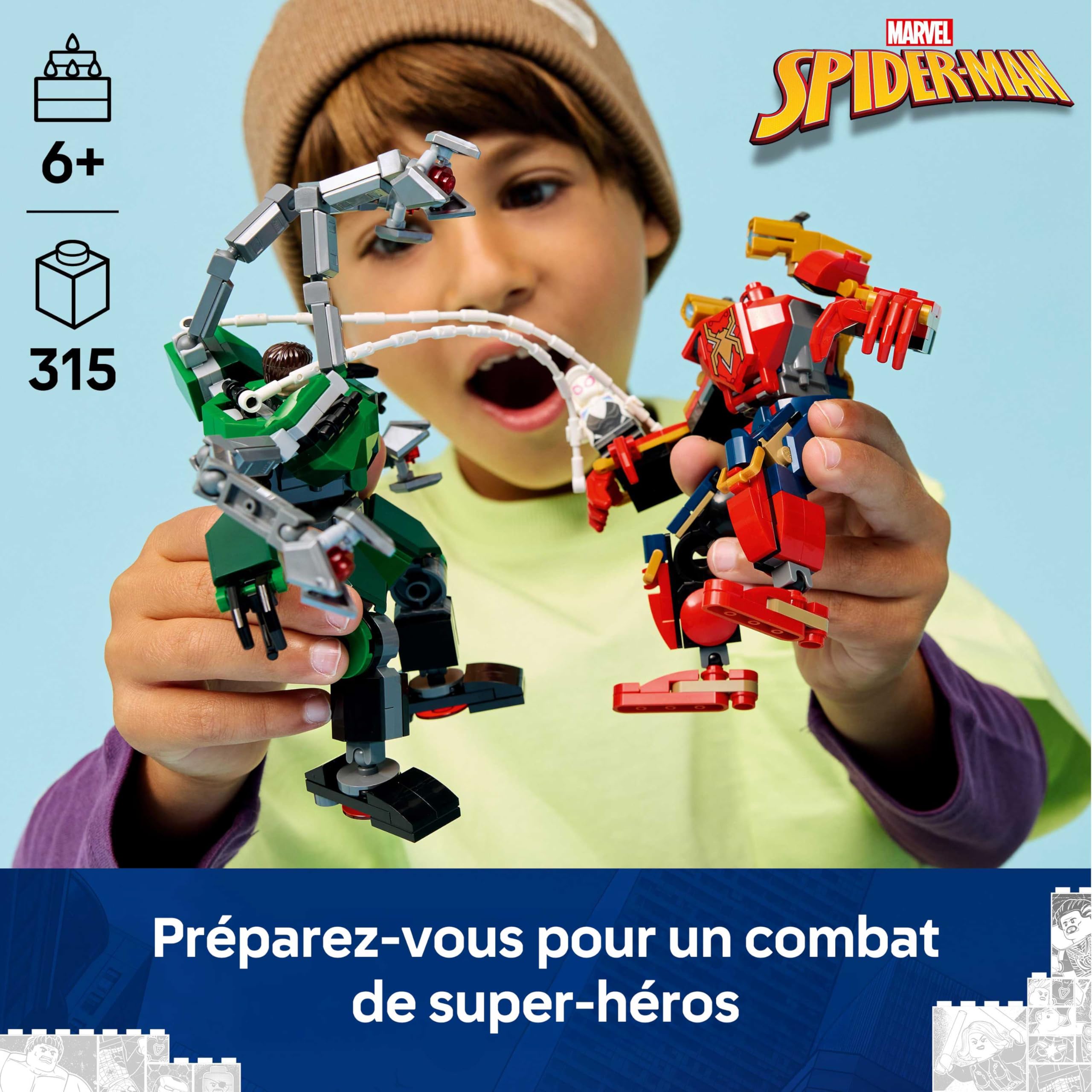 lego-marvel-76338-jeu-construction-robots-spider-man-315-pcs image 2