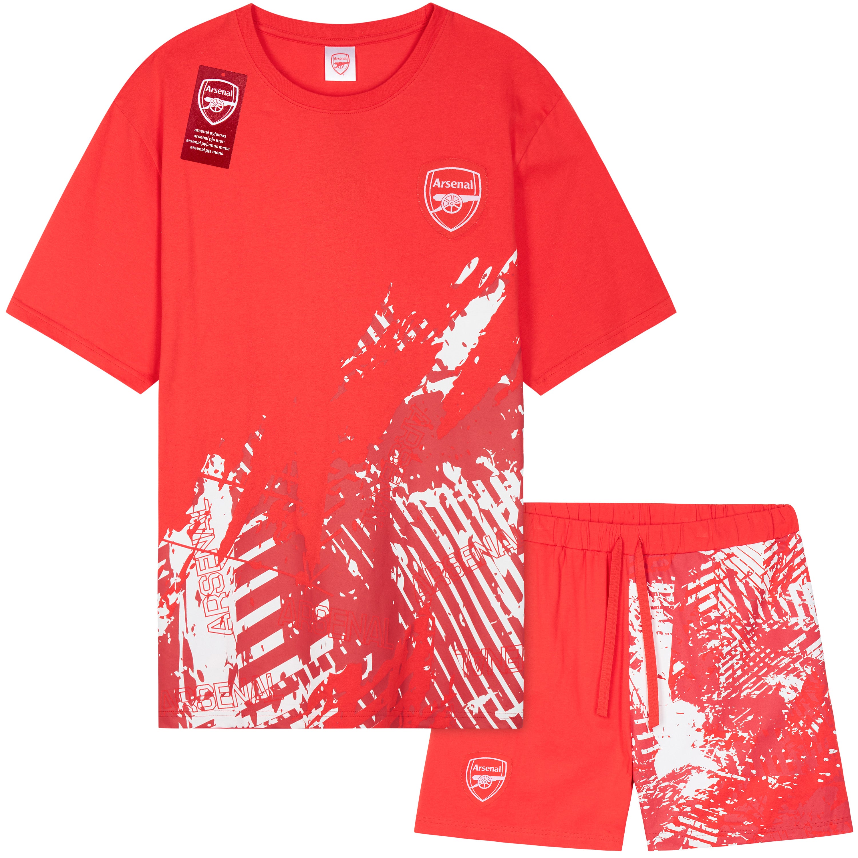 arsenal-pyjama-court-homme-short-coton-respirant image 1