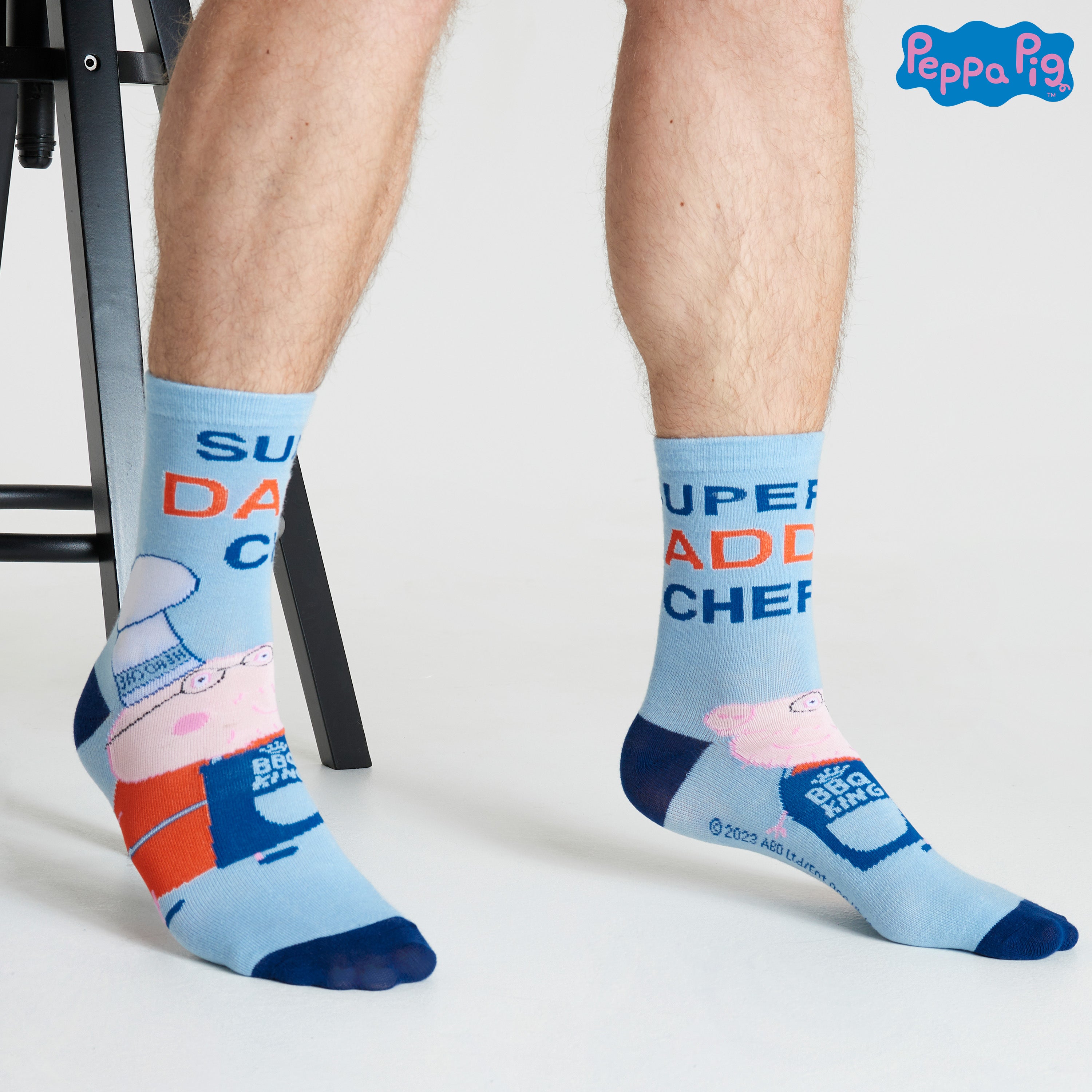 peppa-pig-chaussettes-homme-daddy-pig-lot-5-coton-taille-39-44 image 3
