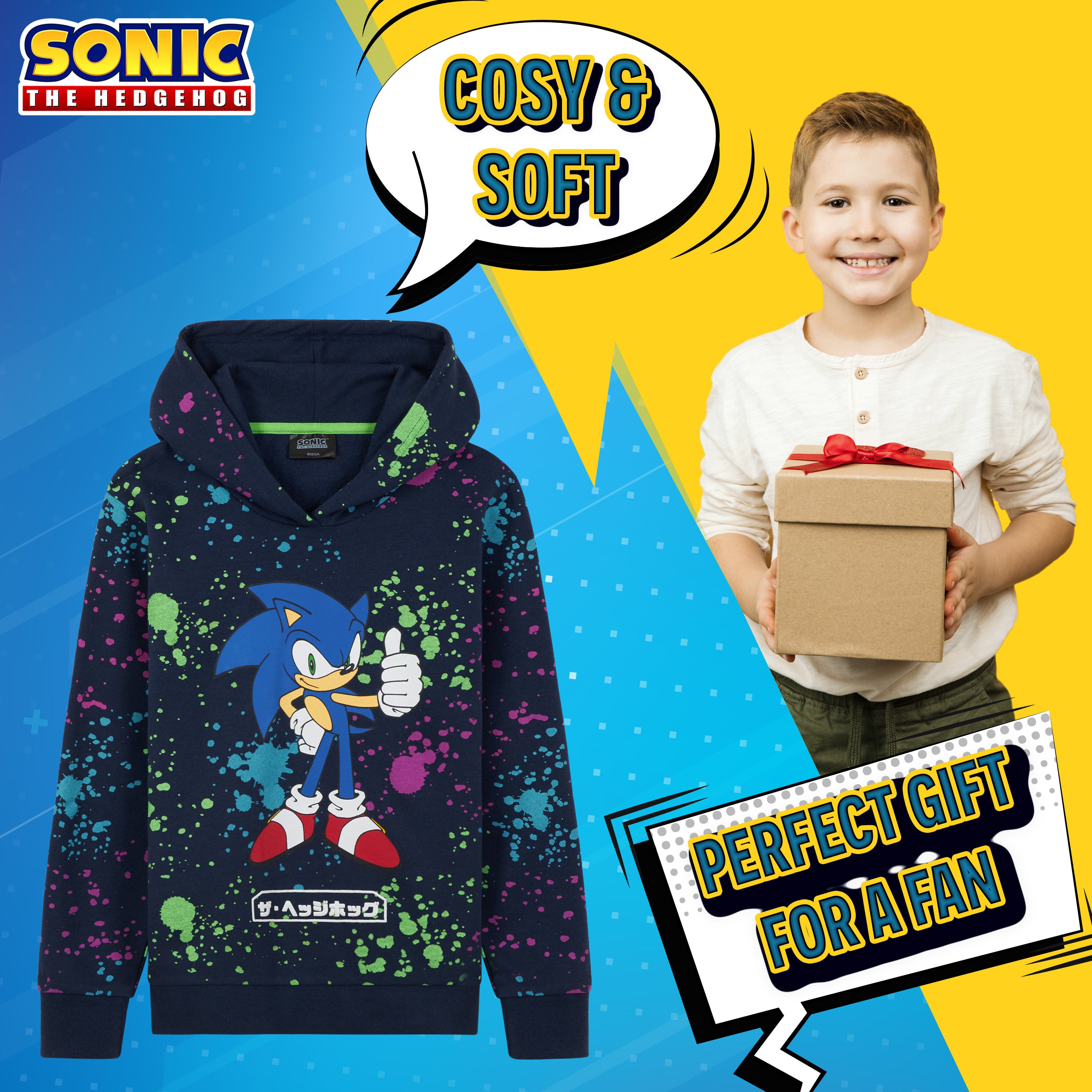 get-trend-boys-sweat-capuche-sonic-gar-on-4-12-ans image 3